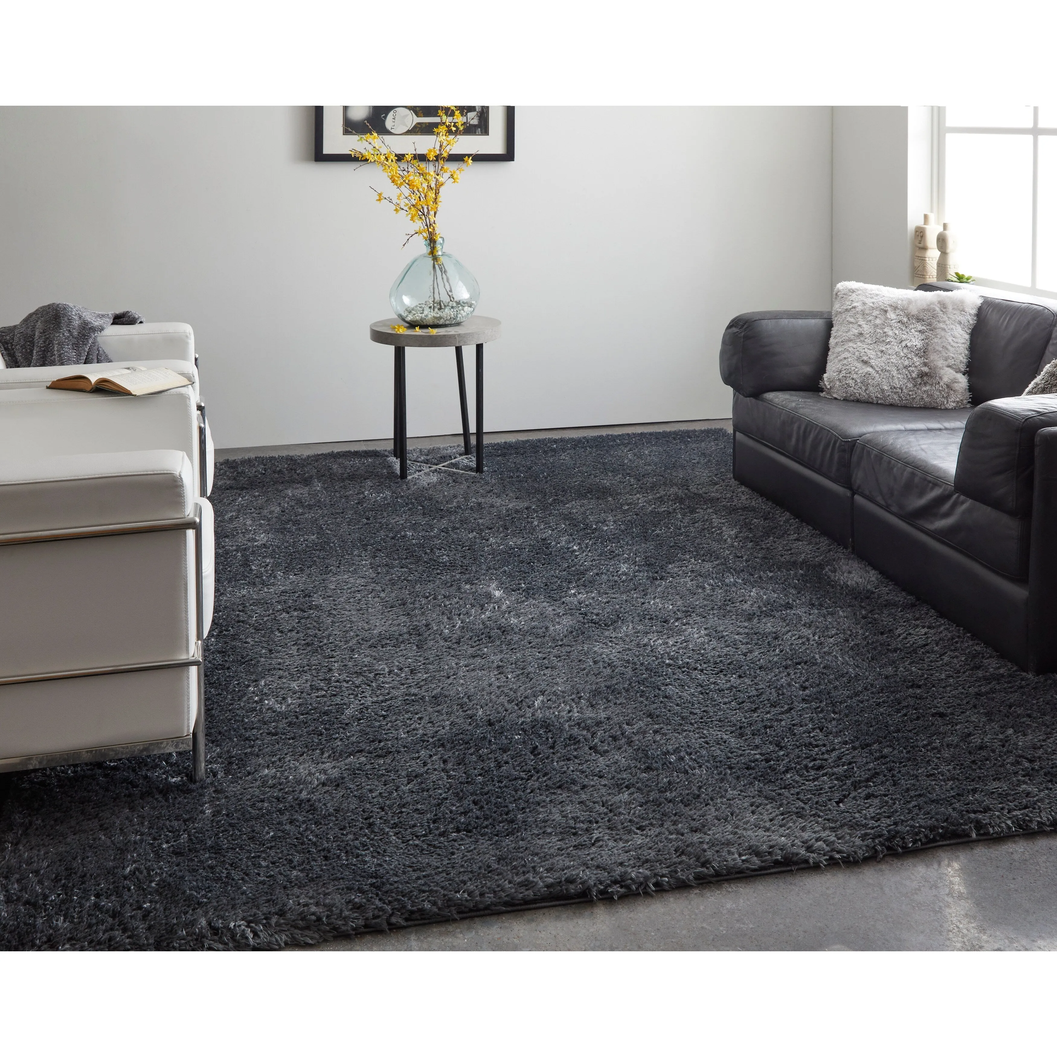 Loman Solid Modern Area Rug