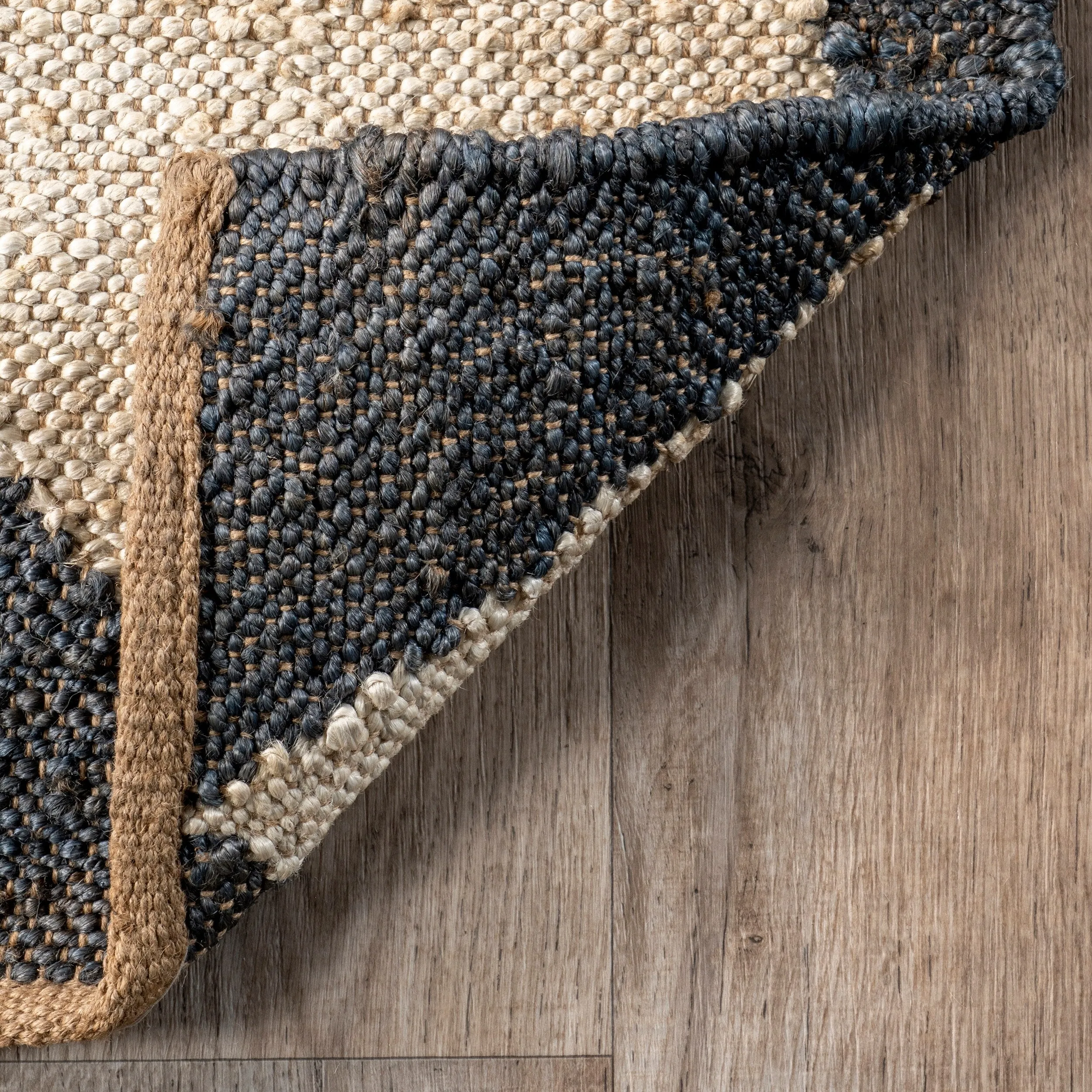 Louie Diamond Checkerboard Jute Area Rug