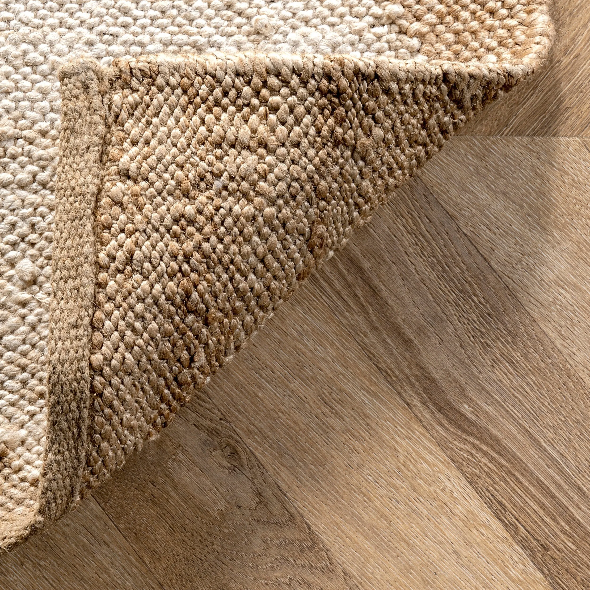 Louie Diamond Checkerboard Jute Area Rug