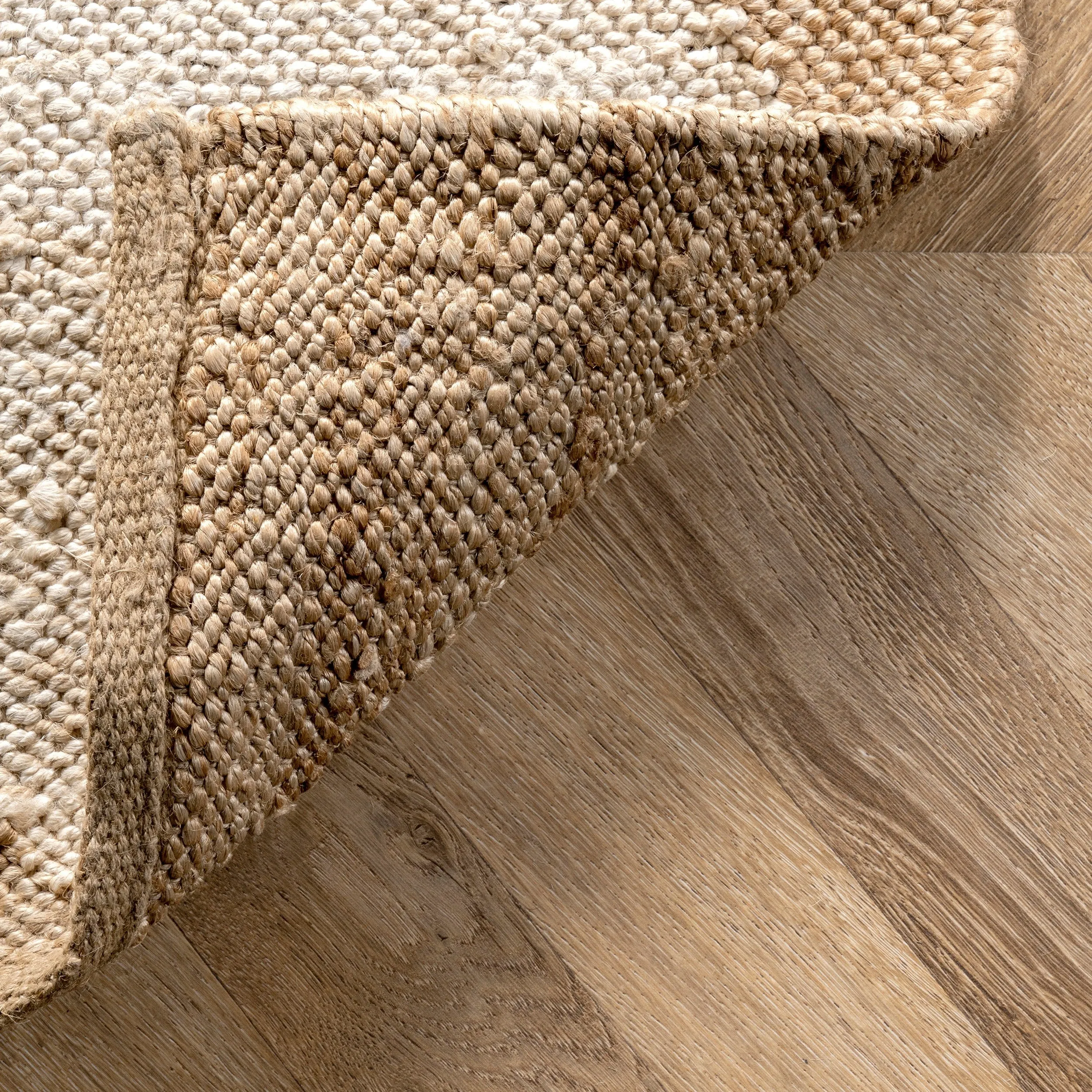 Louie Diamond Checkerboard Jute Area Rug