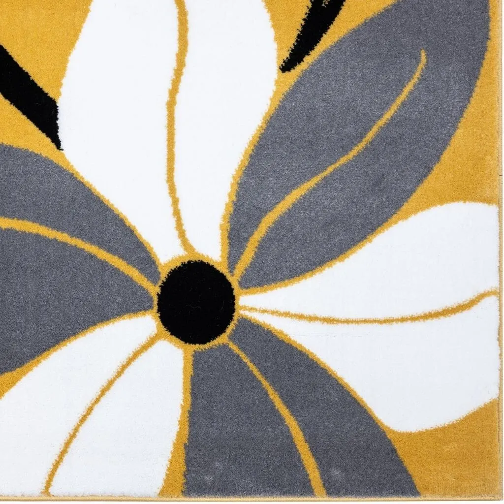 LUXE WEAVERS Modern Floral Area Rug. Medium Pile. Stain-Resistant Rug