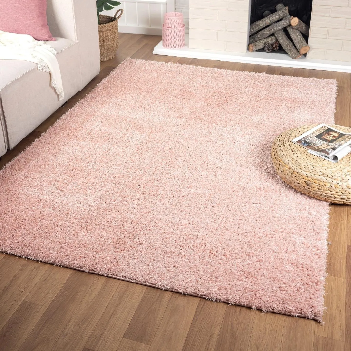 Luxe Weavers Shag Solid Area Rug for Living Rooms
