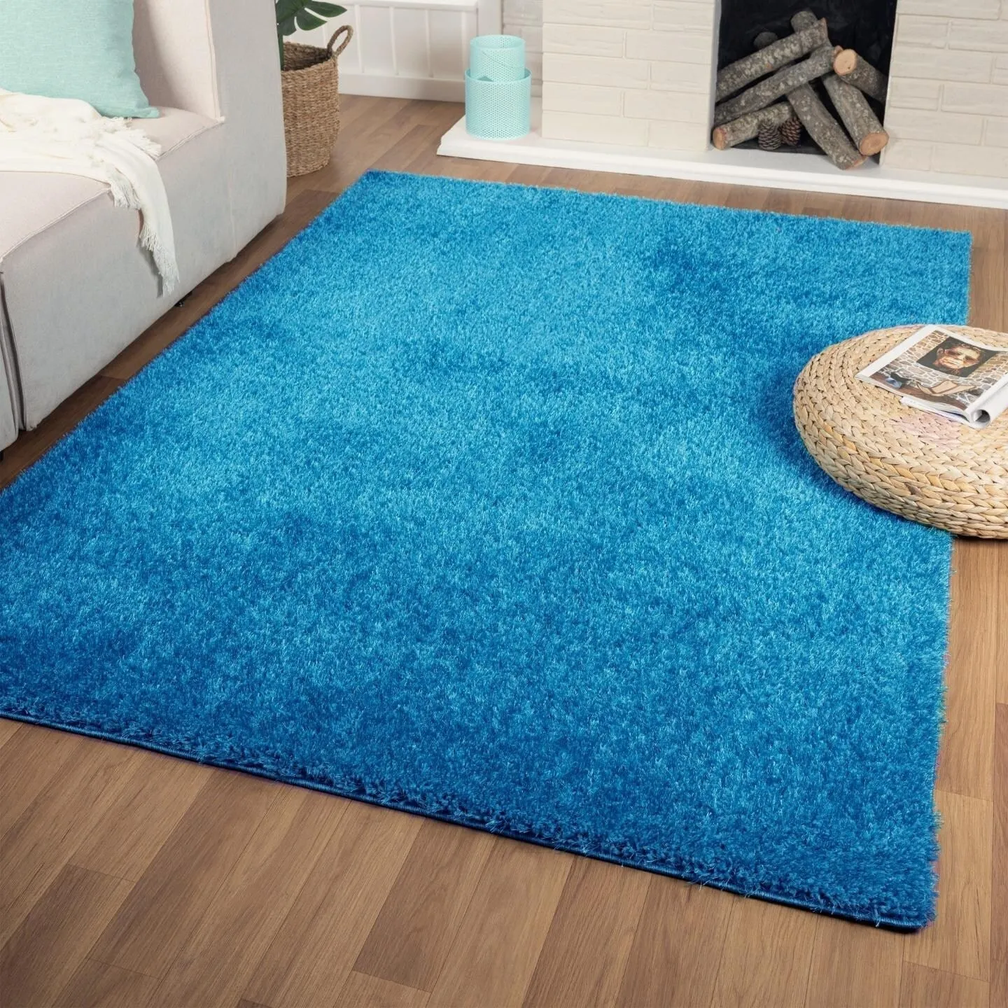 Luxe Weavers Shag Solid Area Rug for Living Rooms