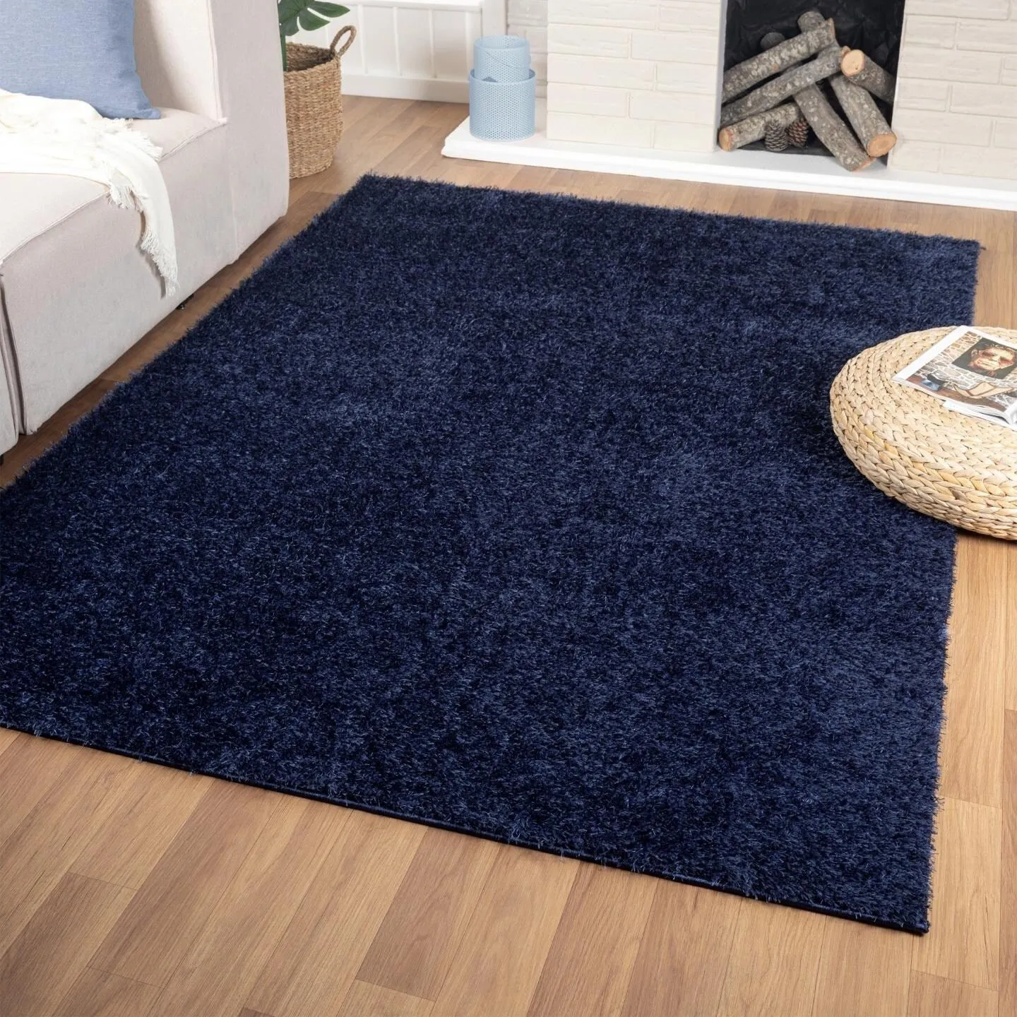 Luxe Weavers Shag Solid Area Rug for Living Rooms