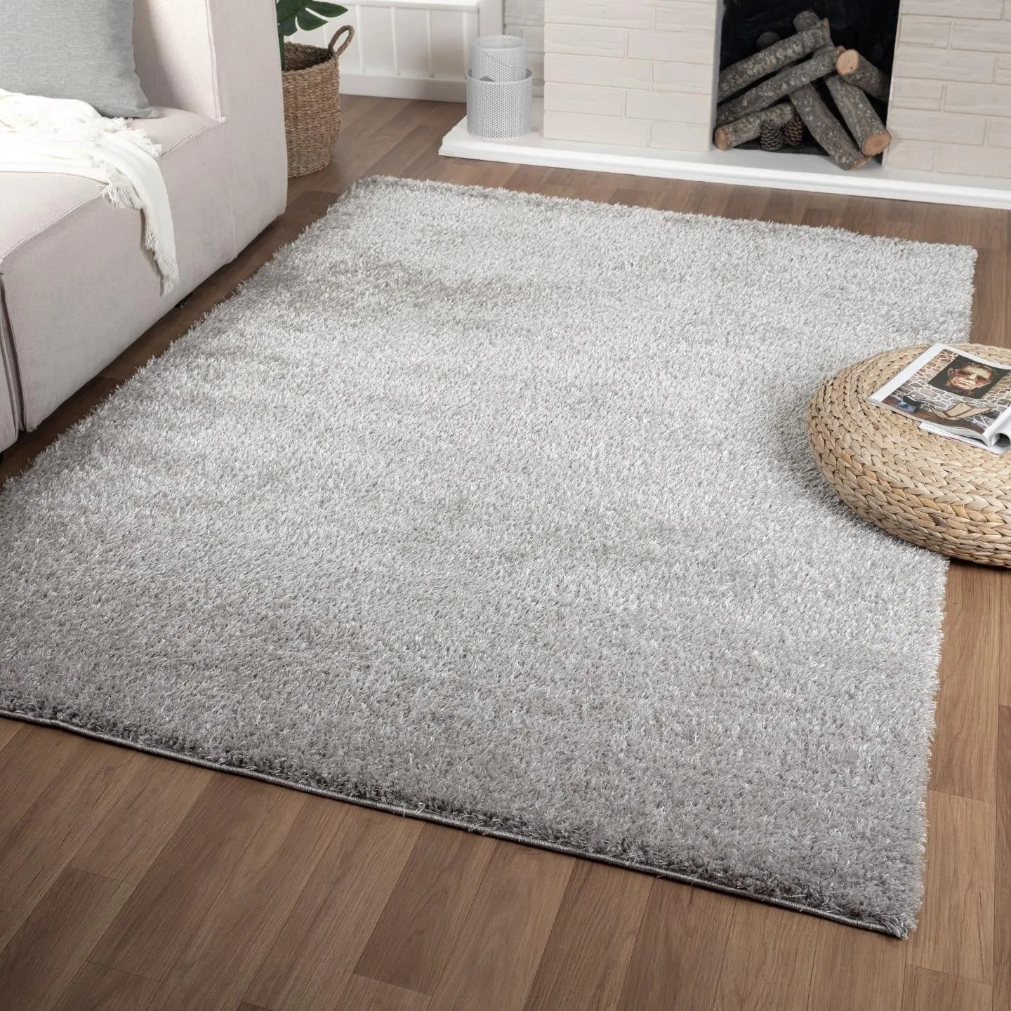 Luxe Weavers Shag Solid Area Rug for Living Rooms