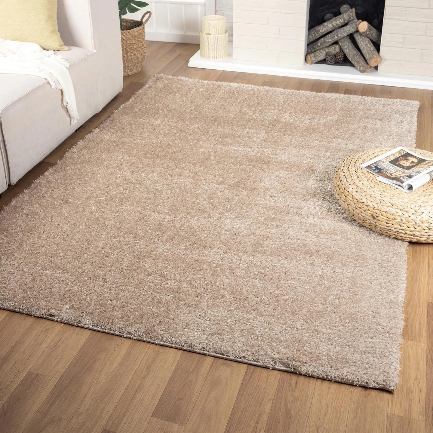 Luxe Weavers Shag Solid Area Rug for Living Rooms