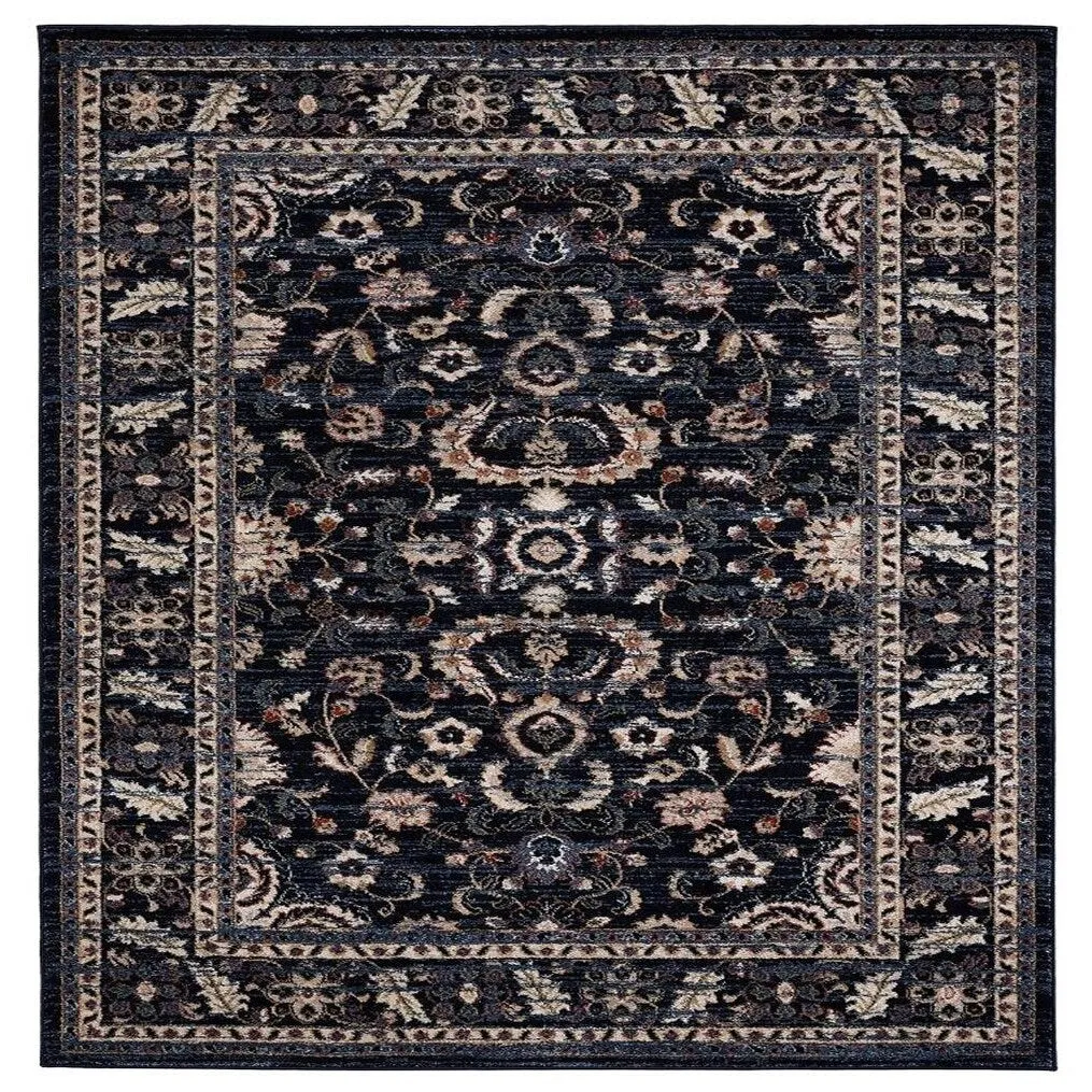 Luxe Weavers Waterloo Collection Navy 5x7 Abstract Area Rug - 5' x 8'/Surplus