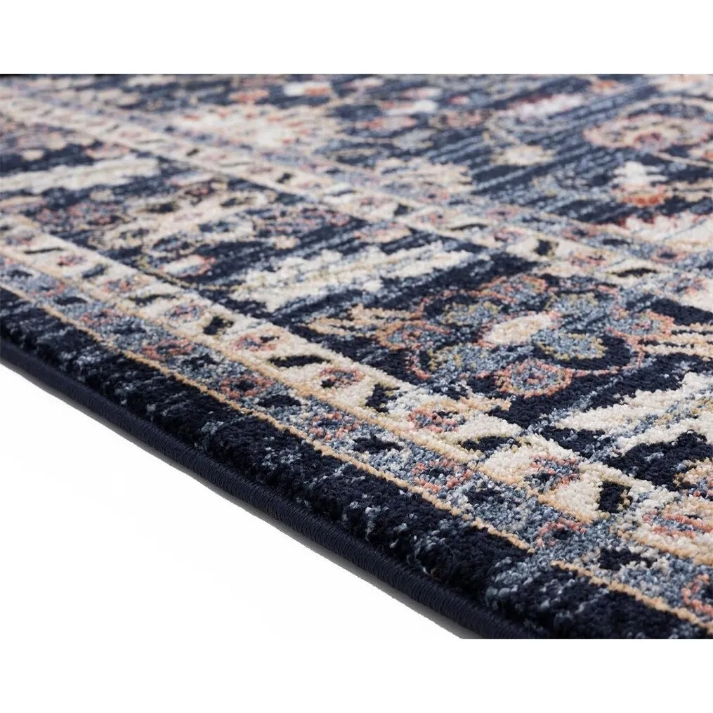 Luxe Weavers Waterloo Collection Navy 5x7 Abstract Area Rug - 5' x 8'/Surplus