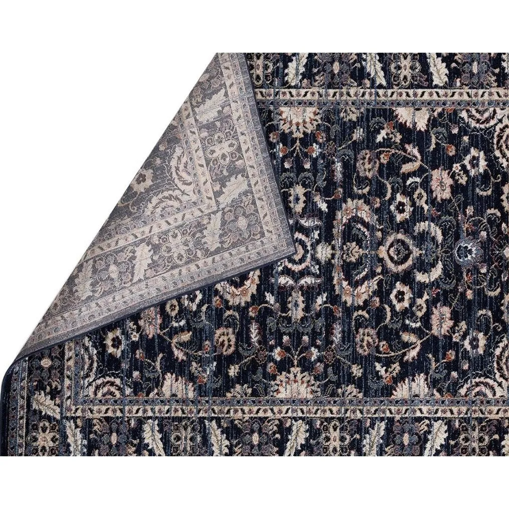 Luxe Weavers Waterloo Collection Navy 5x7 Abstract Area Rug - 5' x 8'/Surplus