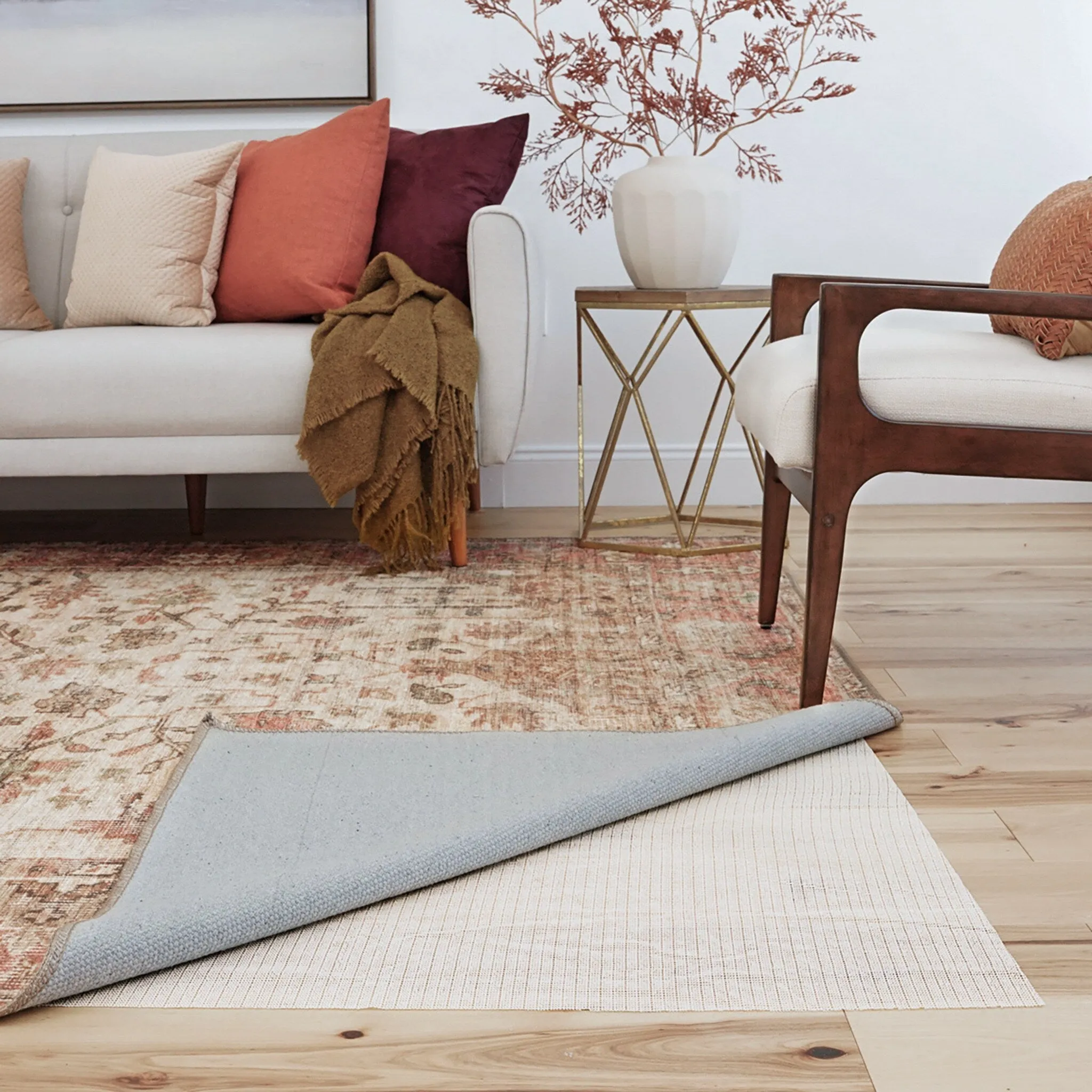 Luxury Grip Traditional Solid Non Slip Rug Pad
