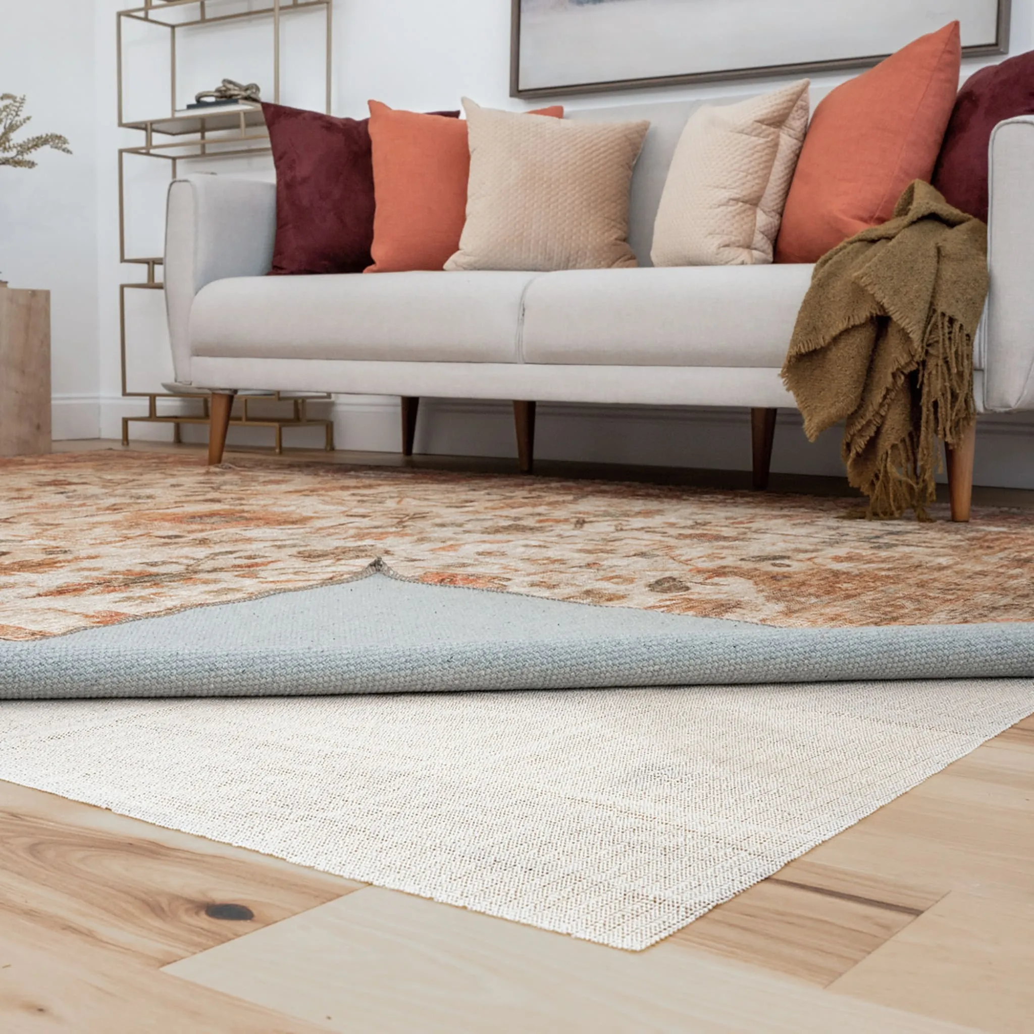 Luxury Grip Traditional Solid Non Slip Rug Pad