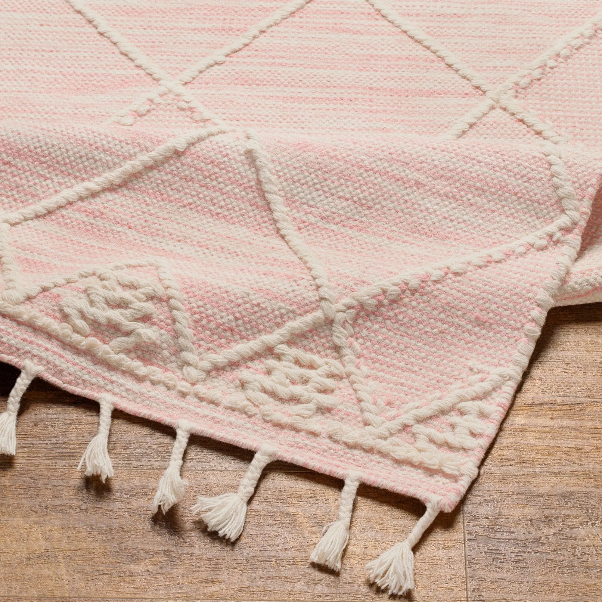 Maaxi Handmade Farmhouse Trellis Wool Area Rug