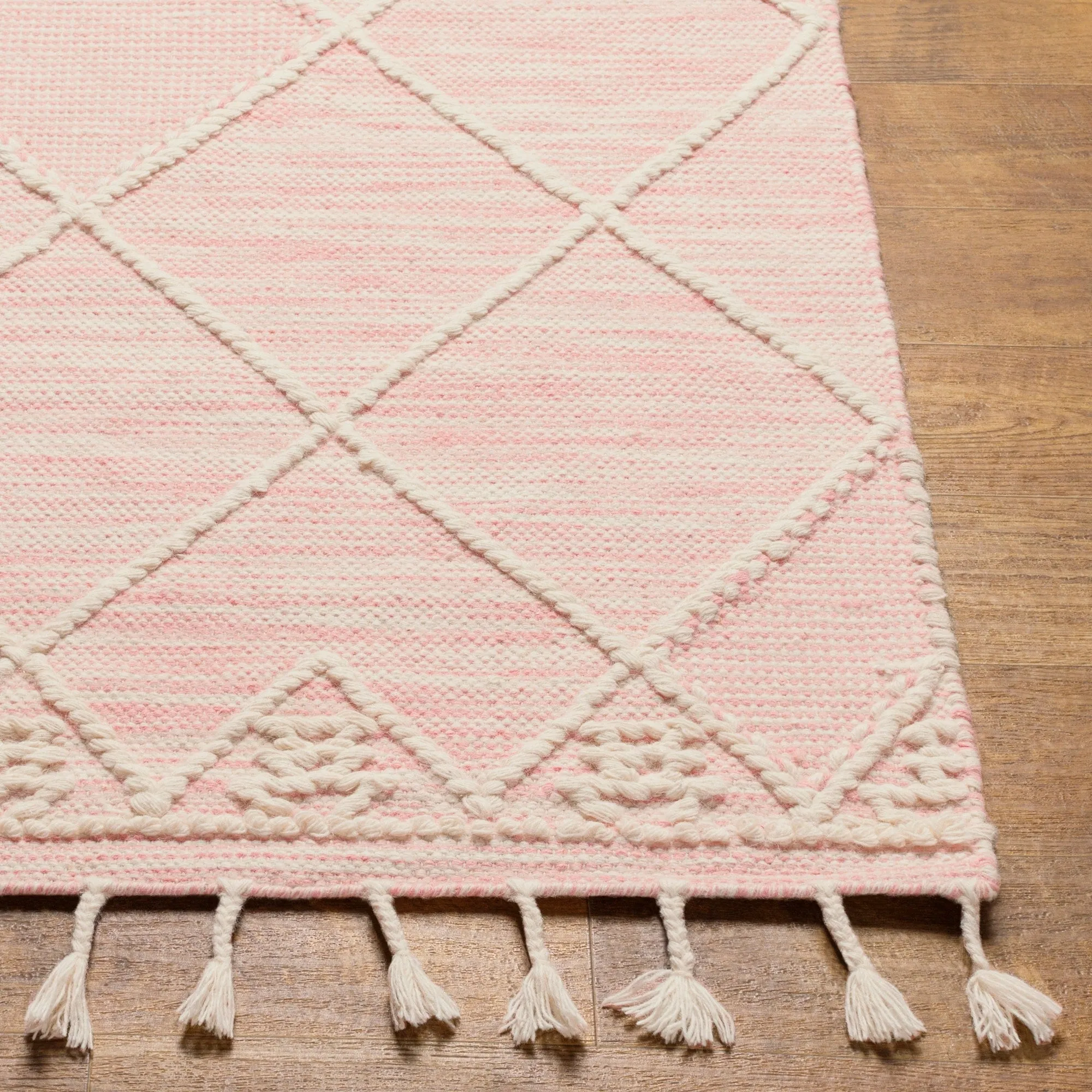 Maaxi Handmade Farmhouse Trellis Wool Area Rug