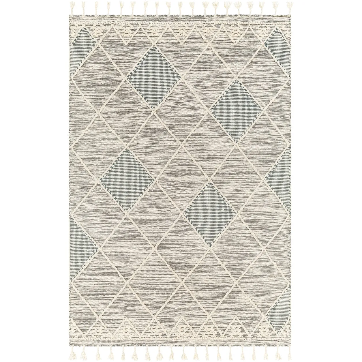 Maaxi Handmade Farmhouse Trellis Wool Area Rug