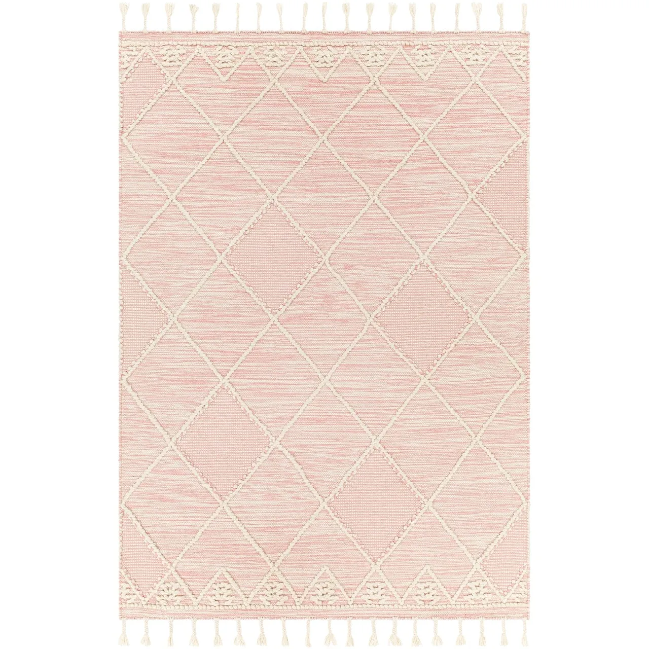 Maaxi Handmade Farmhouse Trellis Wool Area Rug