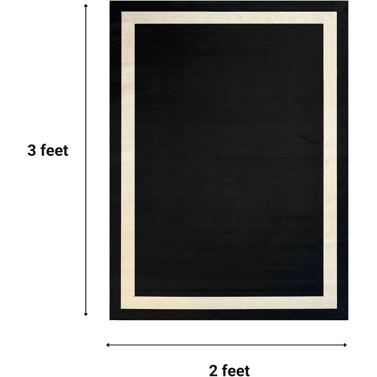 Machine Washable Area Rug With Non Slip Backing - Everest Geometric Modern Border Design