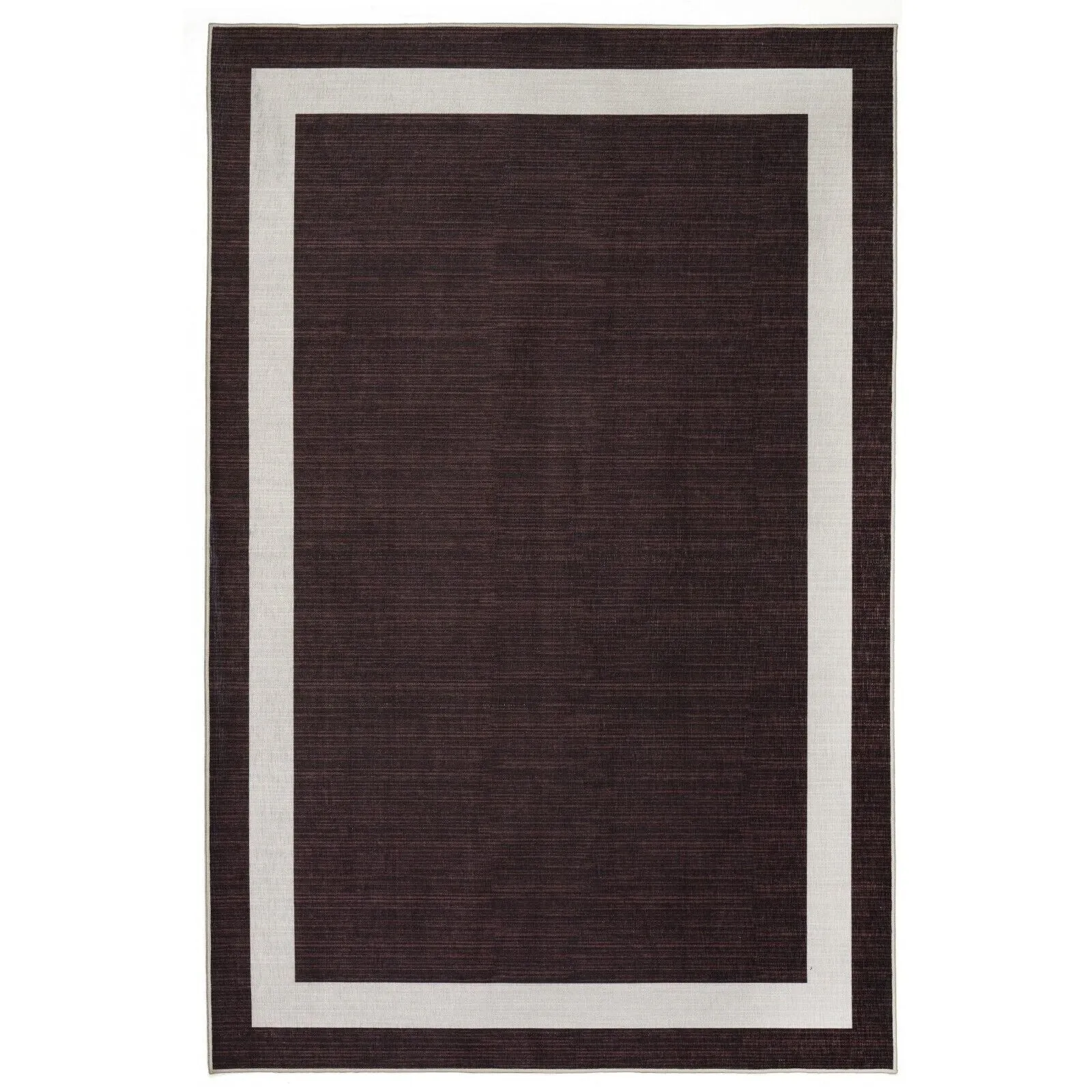Machine Washable Area Rug With Non Slip Backing - Everest Geometric Modern Border Design