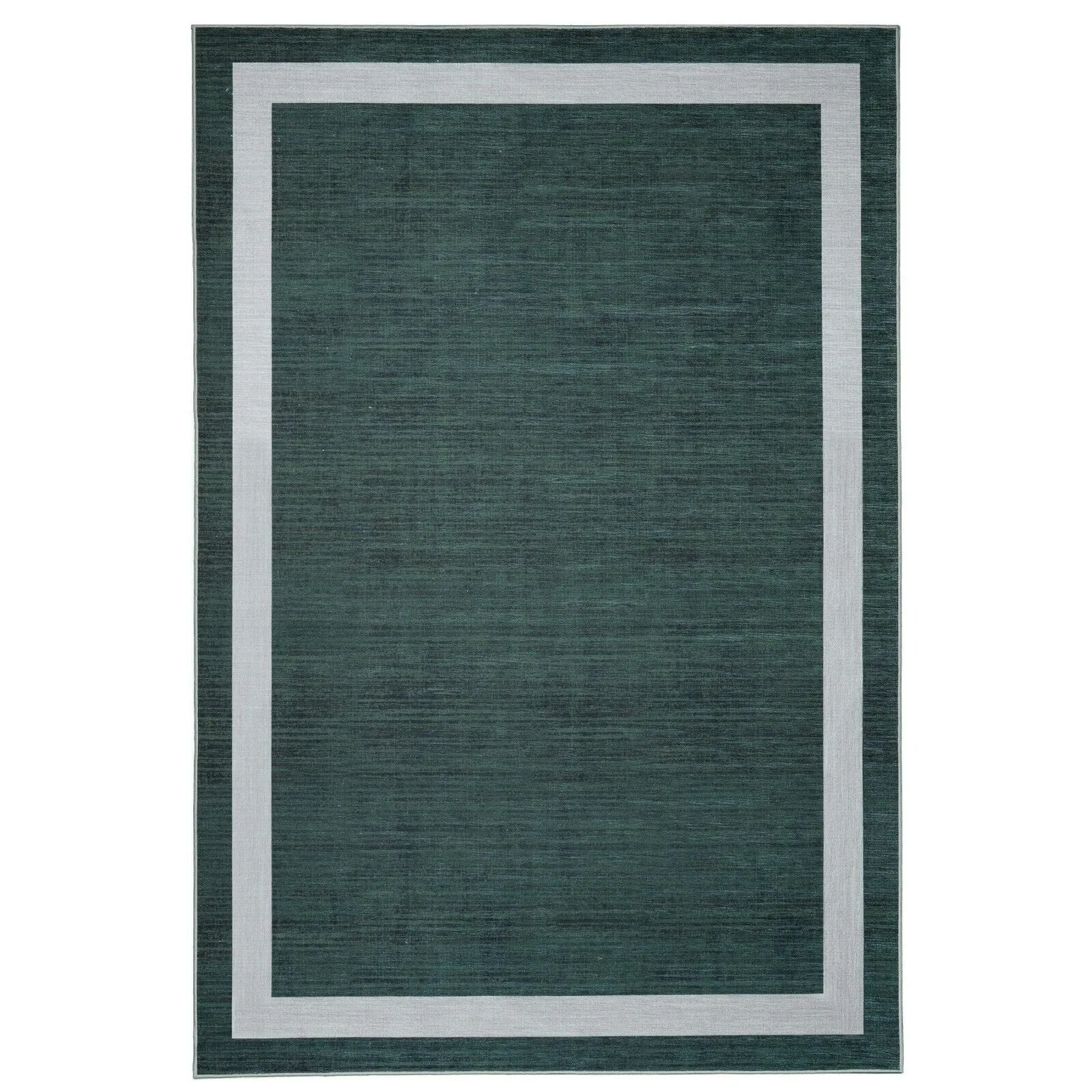Machine Washable Area Rug With Non Slip Backing - Everest Geometric Modern Border Design