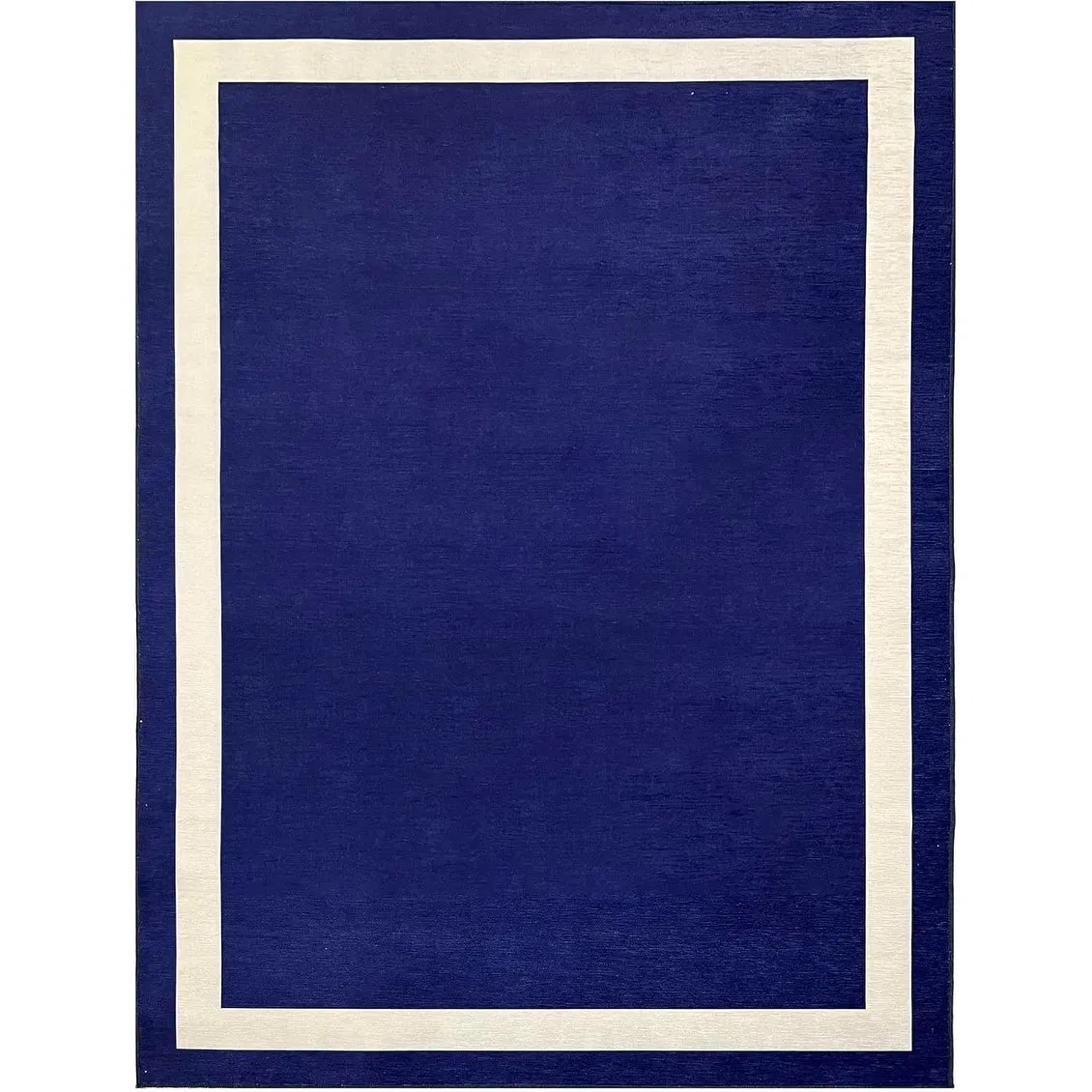 Machine Washable Area Rug With Non Slip Backing - Everest Geometric Modern Border Design