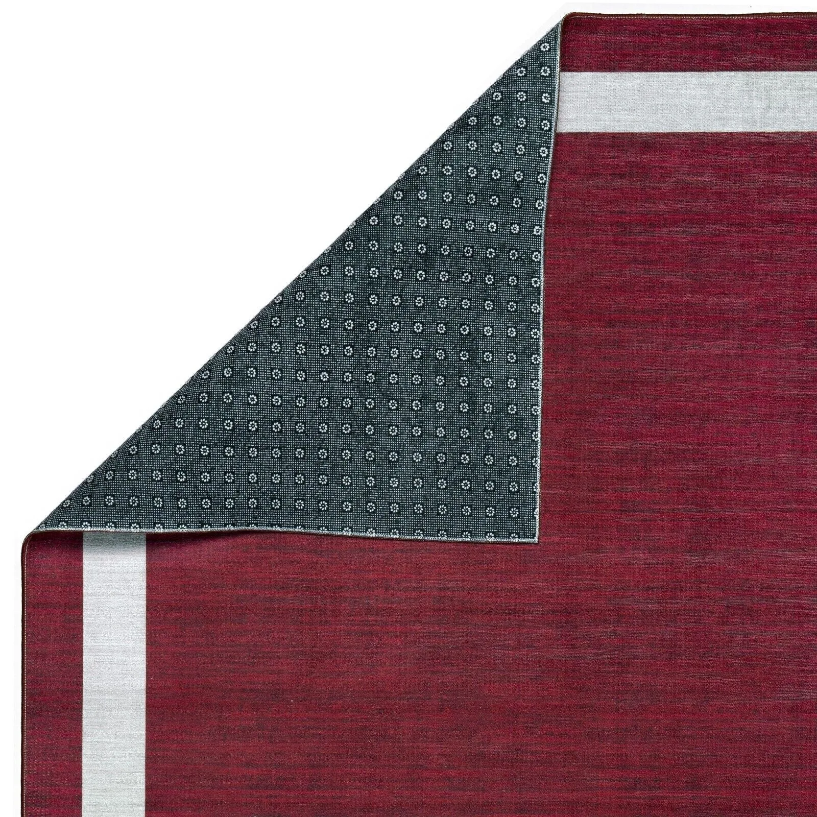 Machine Washable Area Rug With Non Slip Backing - Everest Geometric Modern Border Design