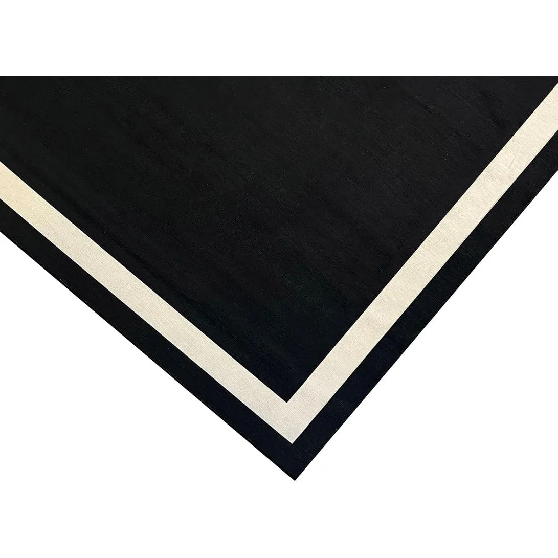 Machine Washable Area Rug With Non Slip Backing - Everest Geometric Modern Border Design