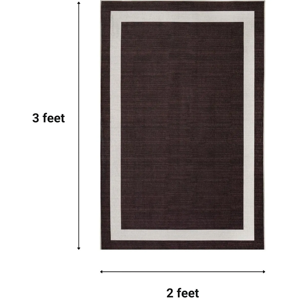 Machine Washable Area Rug With Non Slip Backing - Everest Geometric Modern Border Design