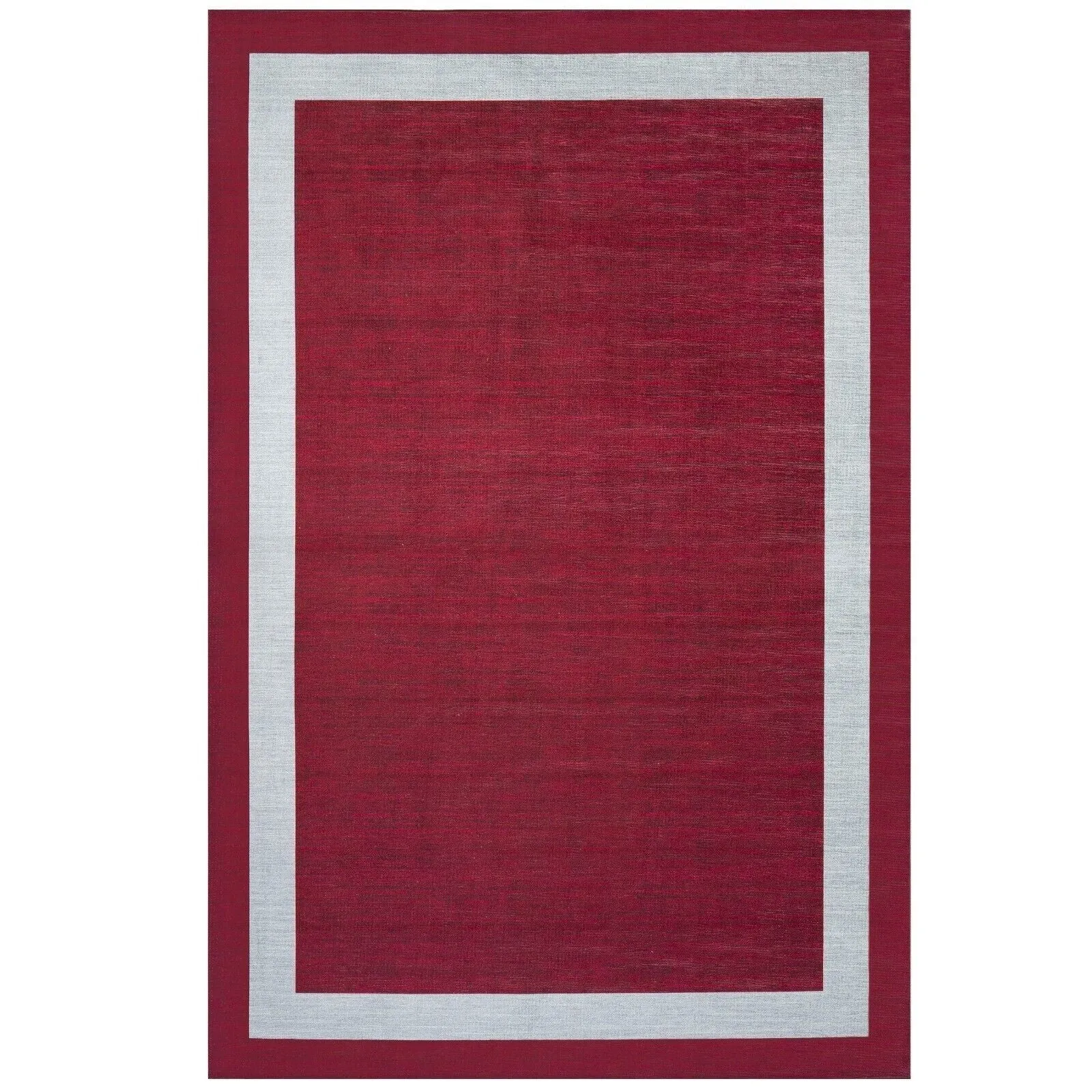 Machine Washable Area Rug With Non Slip Backing - Everest Geometric Modern Border Design