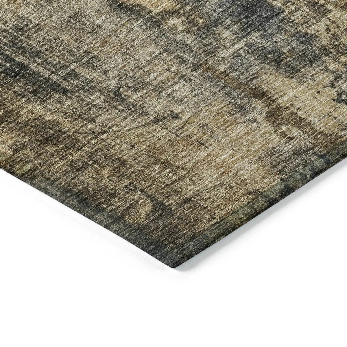 Machine Washable Indoor/ Outdoor Abstract Contemporary Chantille Rug