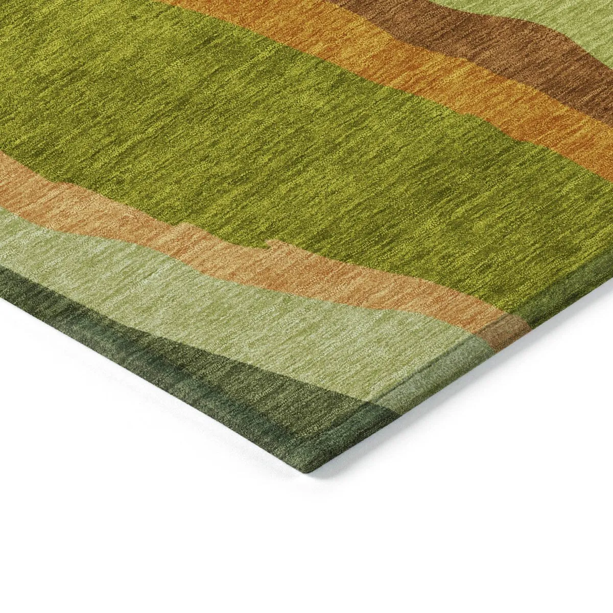 Machine Washable Indoor/ Outdoor Abstract Contemporary Chantille Rug
