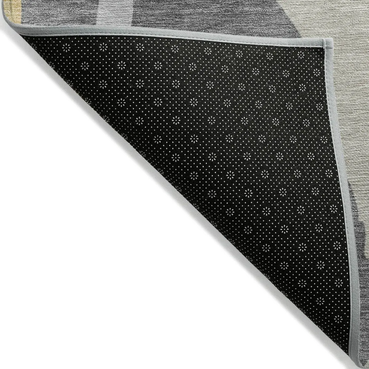 Machine Washable Indoor/ Outdoor Abstract Contemporary Chantille Rug