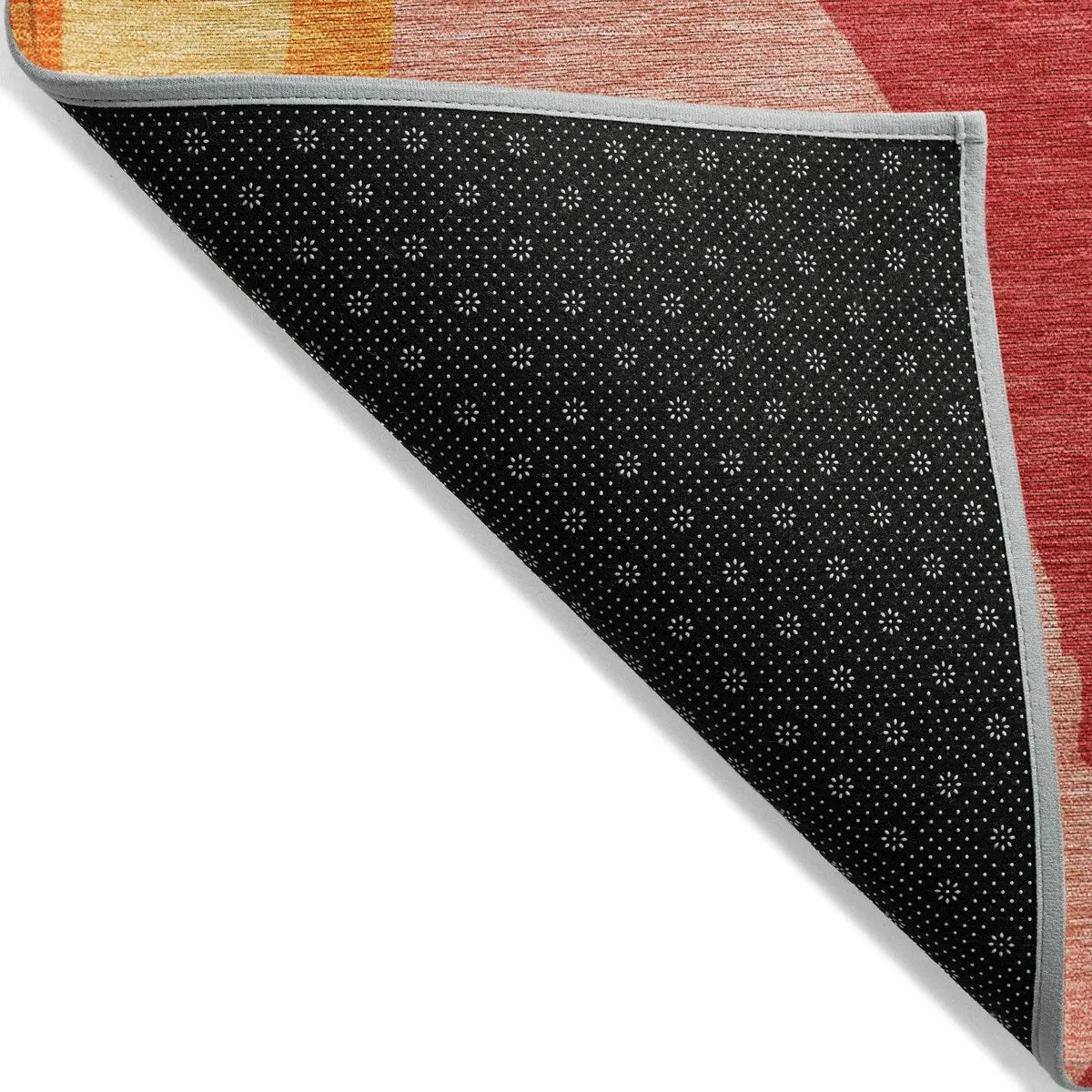 Machine Washable Indoor/ Outdoor Abstract Contemporary Chantille Rug