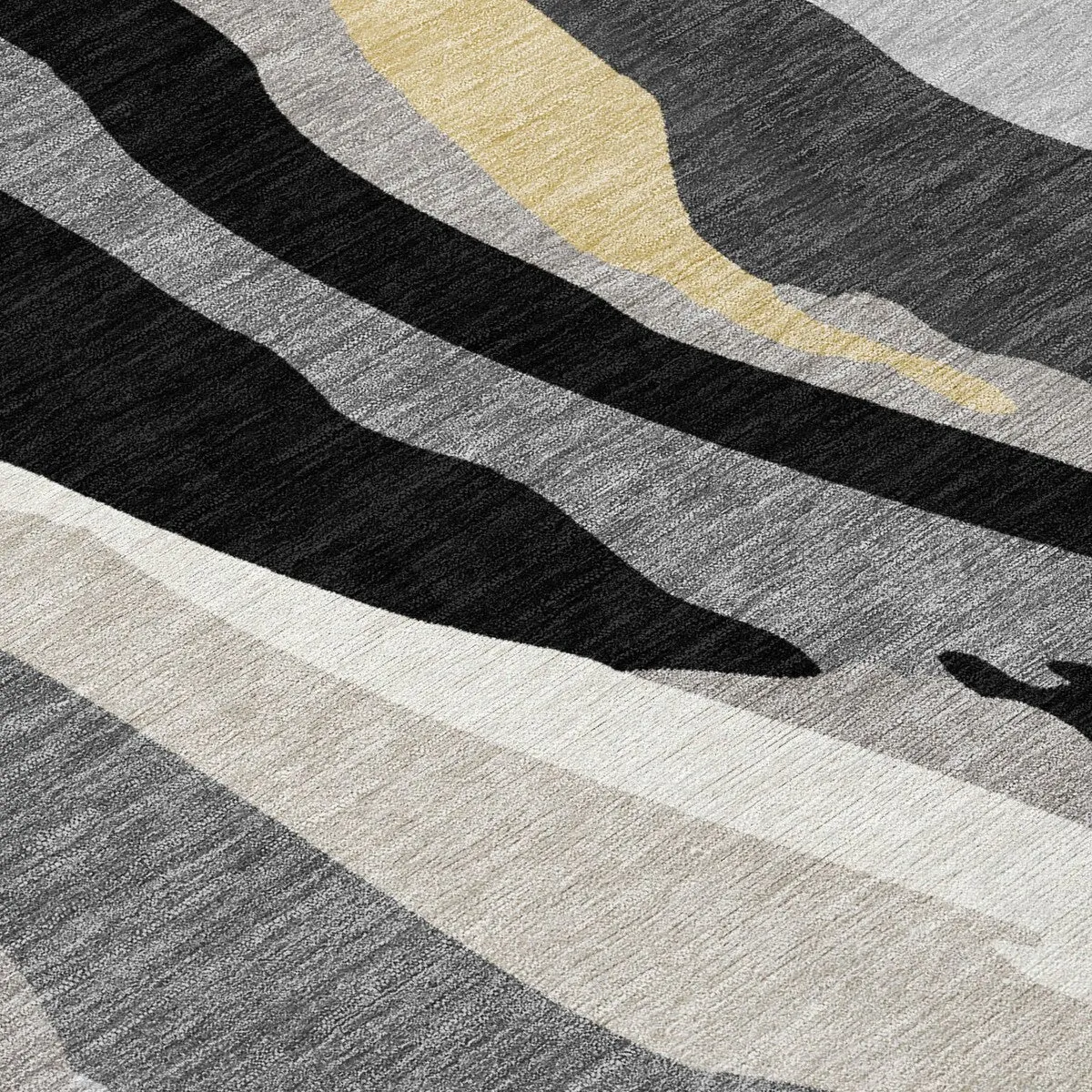 Machine Washable Indoor/ Outdoor Abstract Contemporary Chantille Rug