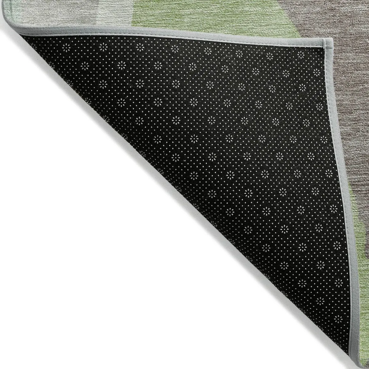 Machine Washable Indoor/ Outdoor Abstract Contemporary Chantille Rug