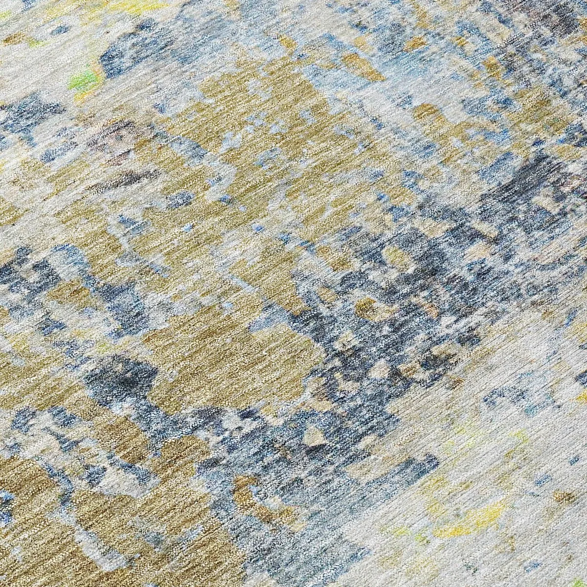 Machine Washable Indoor/ Outdoor Abstract Contemporary Chantille Rug