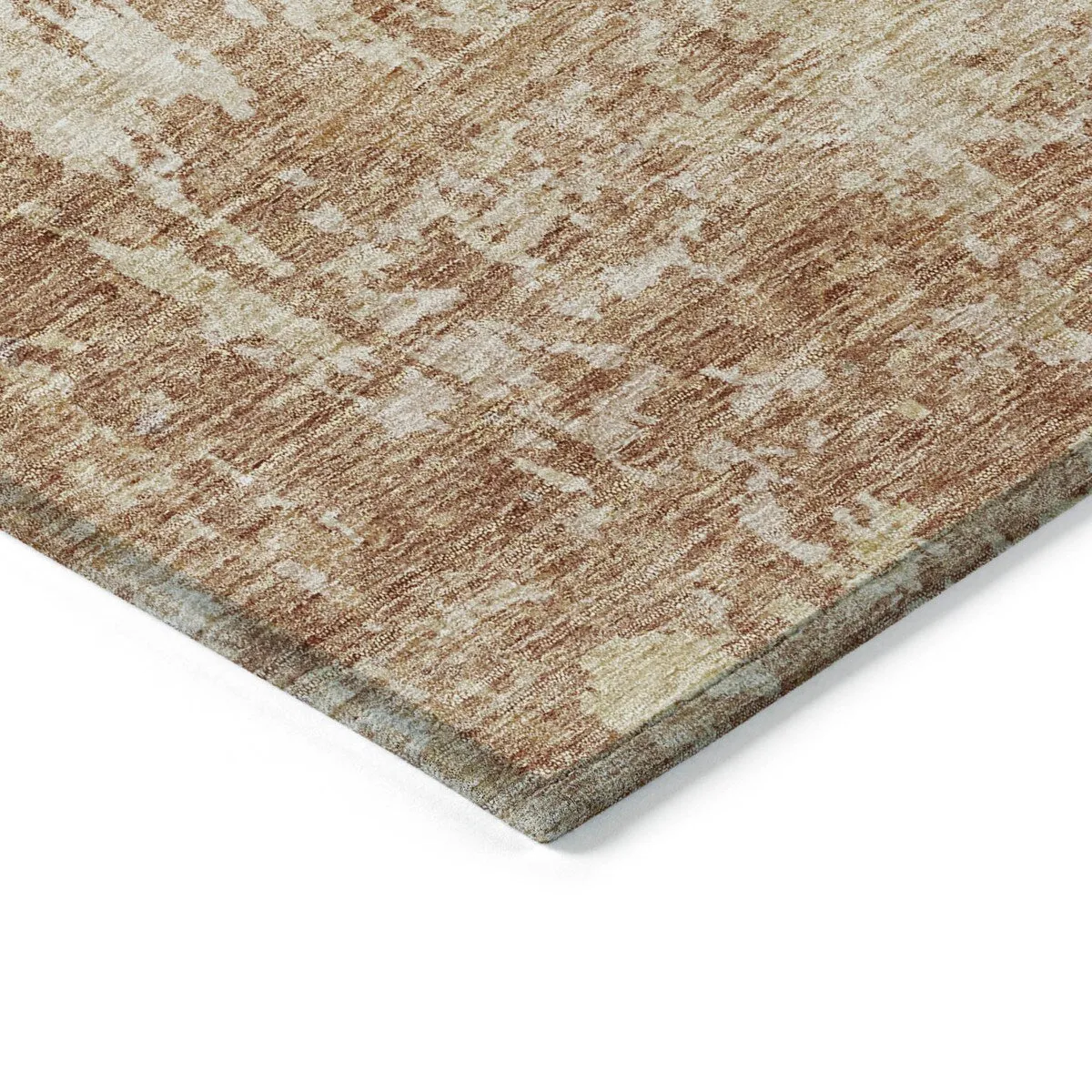Machine Washable Indoor/ Outdoor Abstract Contemporary Chantille Rug