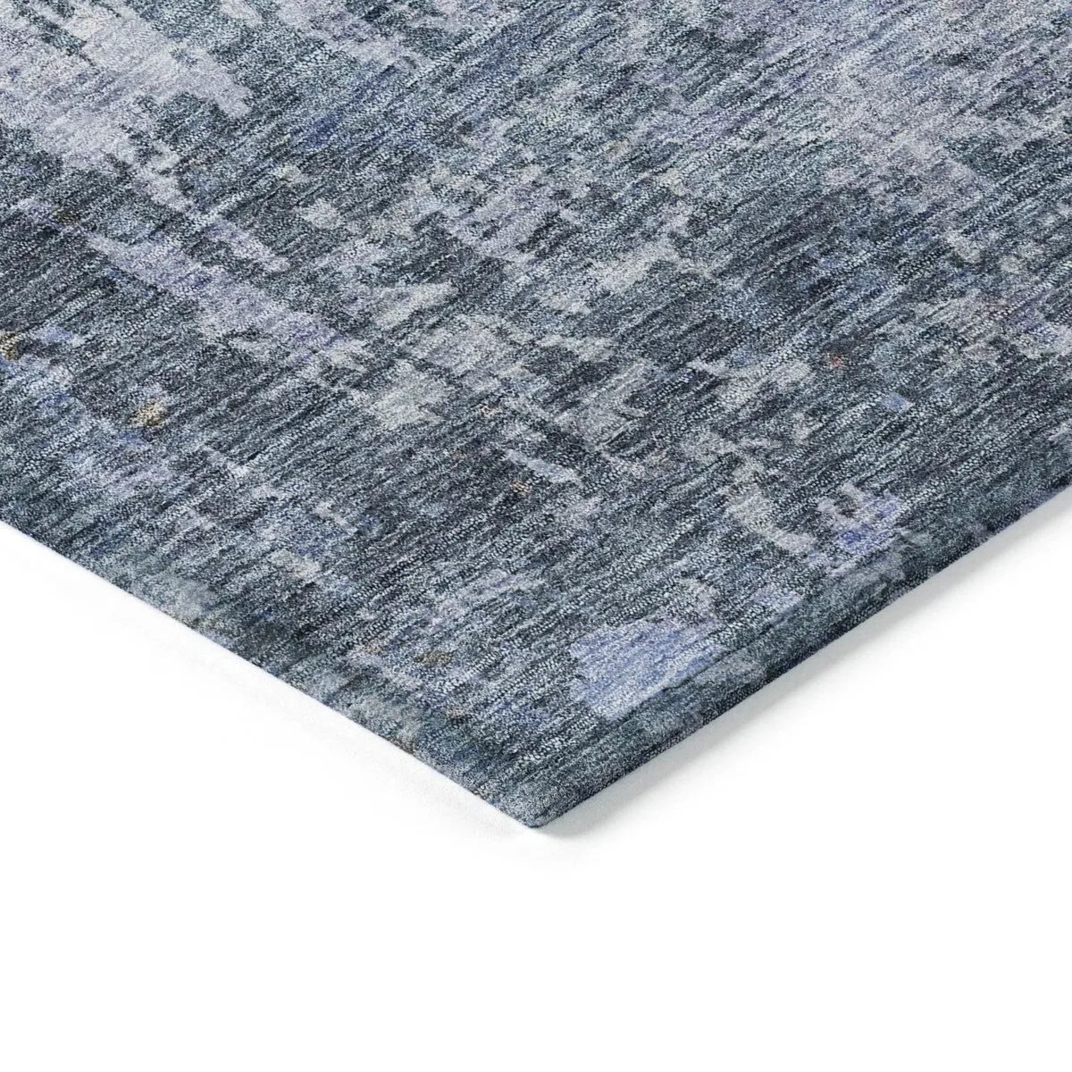 Machine Washable Indoor/ Outdoor Abstract Contemporary Chantille Rug