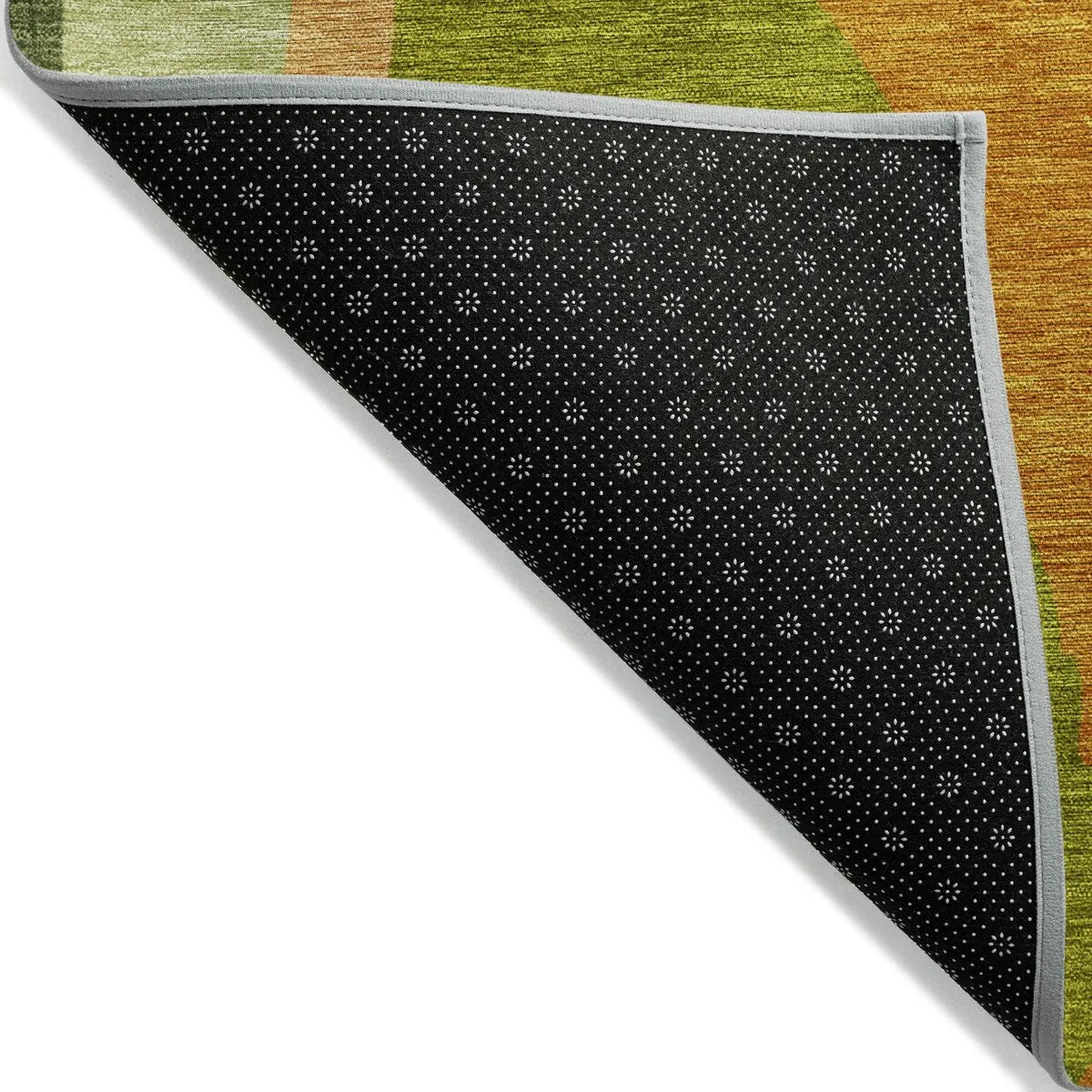 Machine Washable Indoor/ Outdoor Abstract Contemporary Chantille Rug