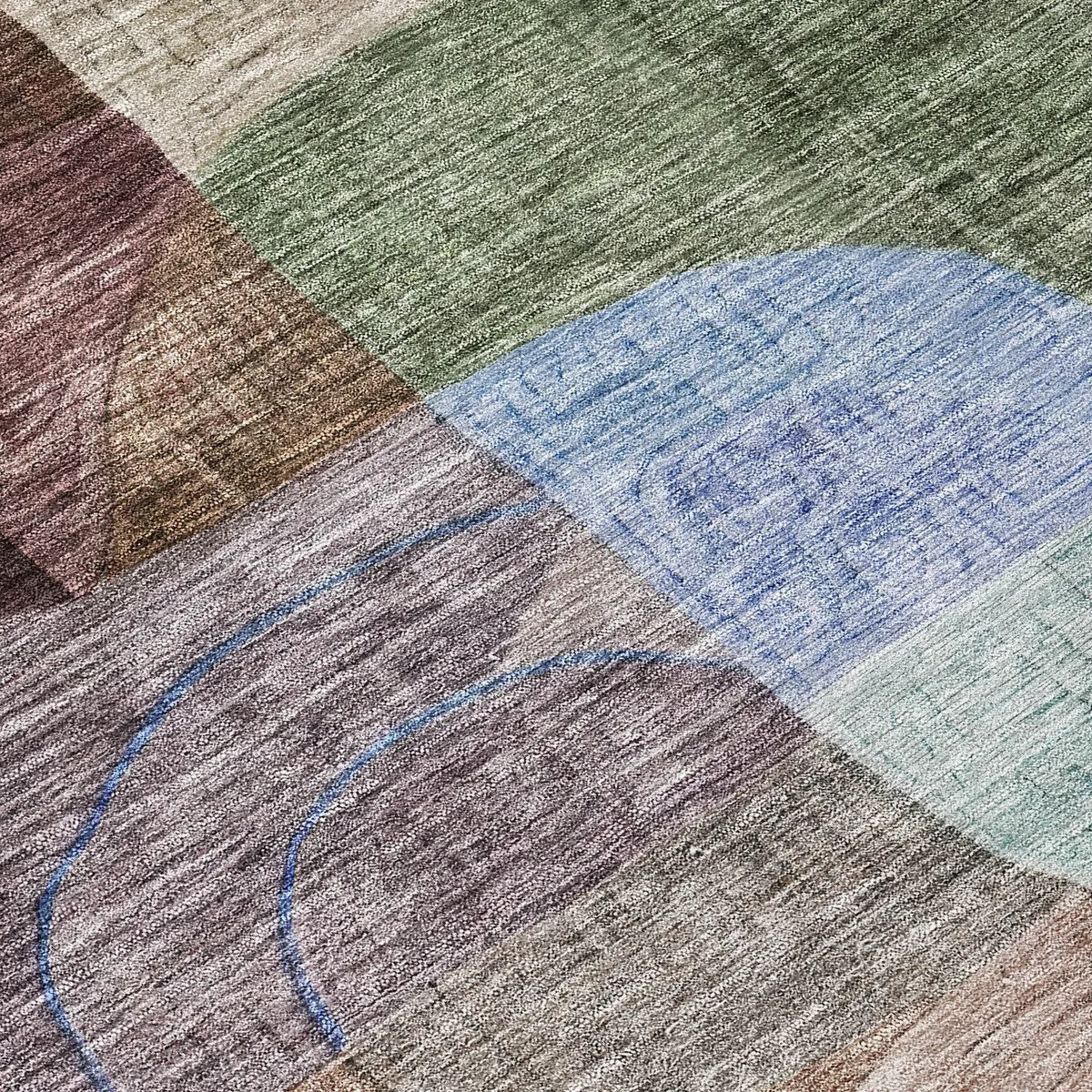 Machine Washable Indoor/ Outdoor Abstract Contemporary Chantille Rug