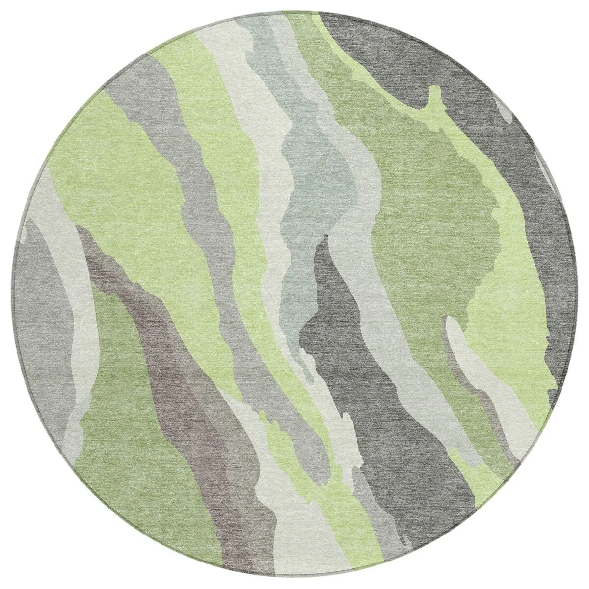 Machine Washable Indoor/ Outdoor Abstract Contemporary Chantille Rug