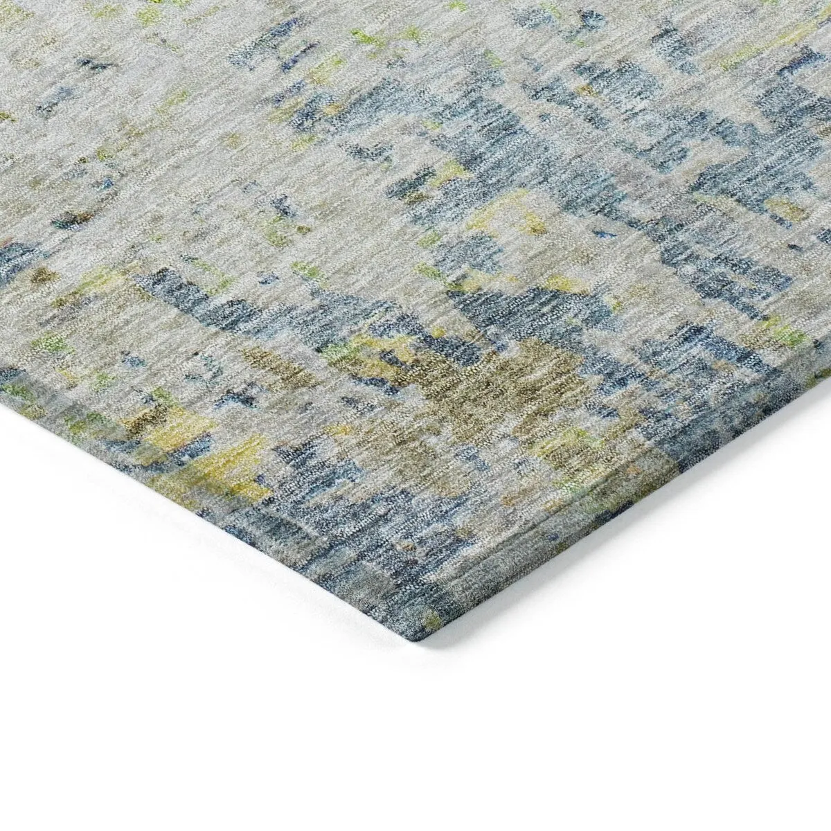 Machine Washable Indoor/ Outdoor Abstract Contemporary Chantille Rug