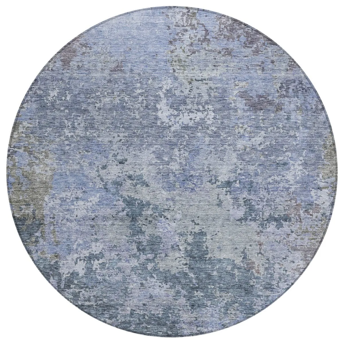 Machine Washable Indoor/ Outdoor Abstract Contemporary Chantille Rug