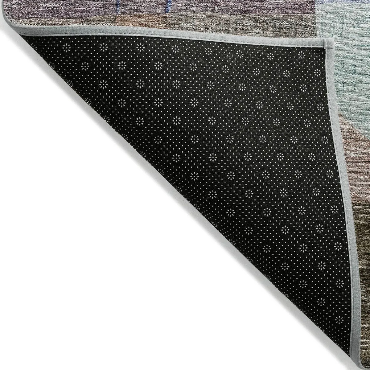 Machine Washable Indoor/ Outdoor Abstract Contemporary Chantille Rug