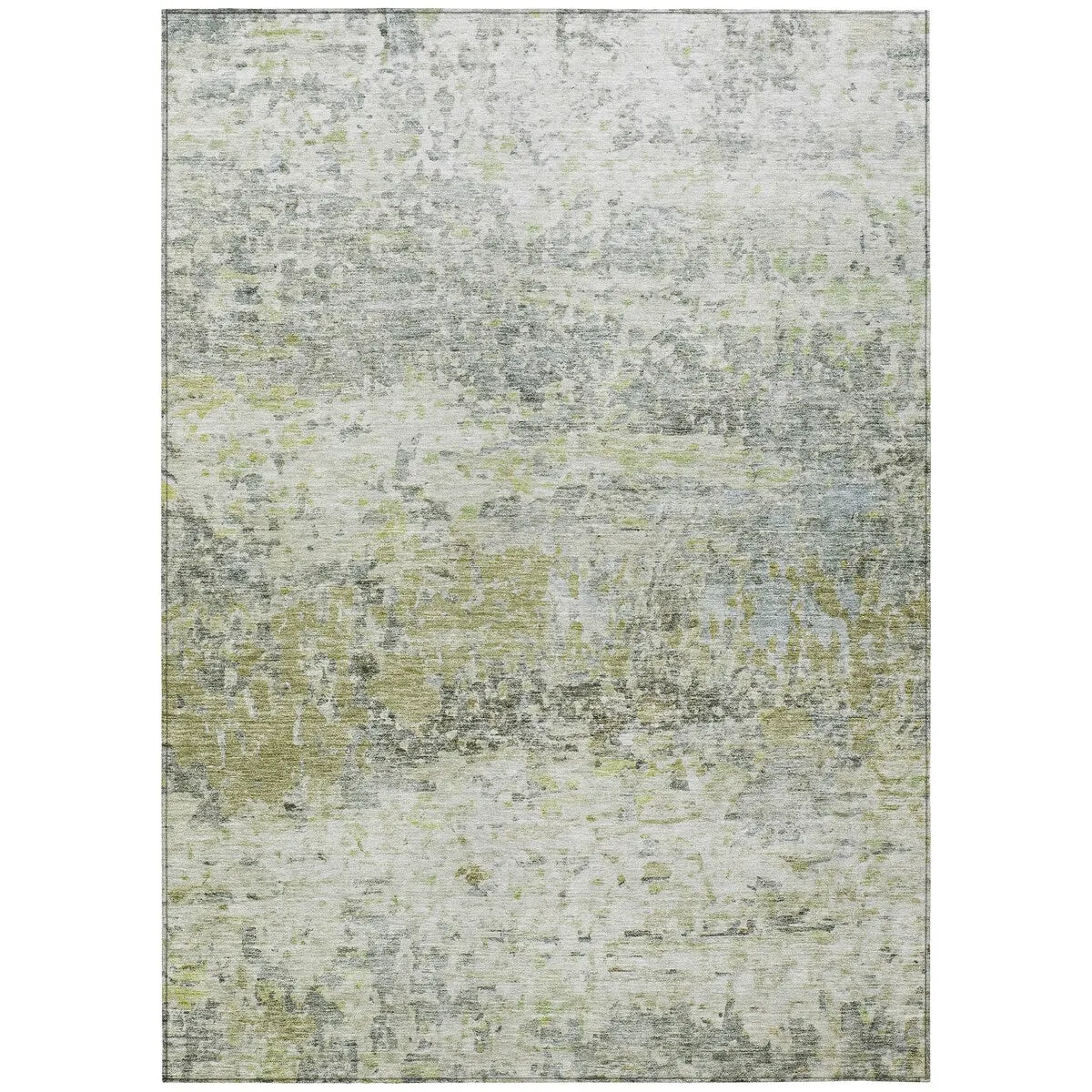 Machine Washable Indoor/ Outdoor Abstract Contemporary Chantille Rug