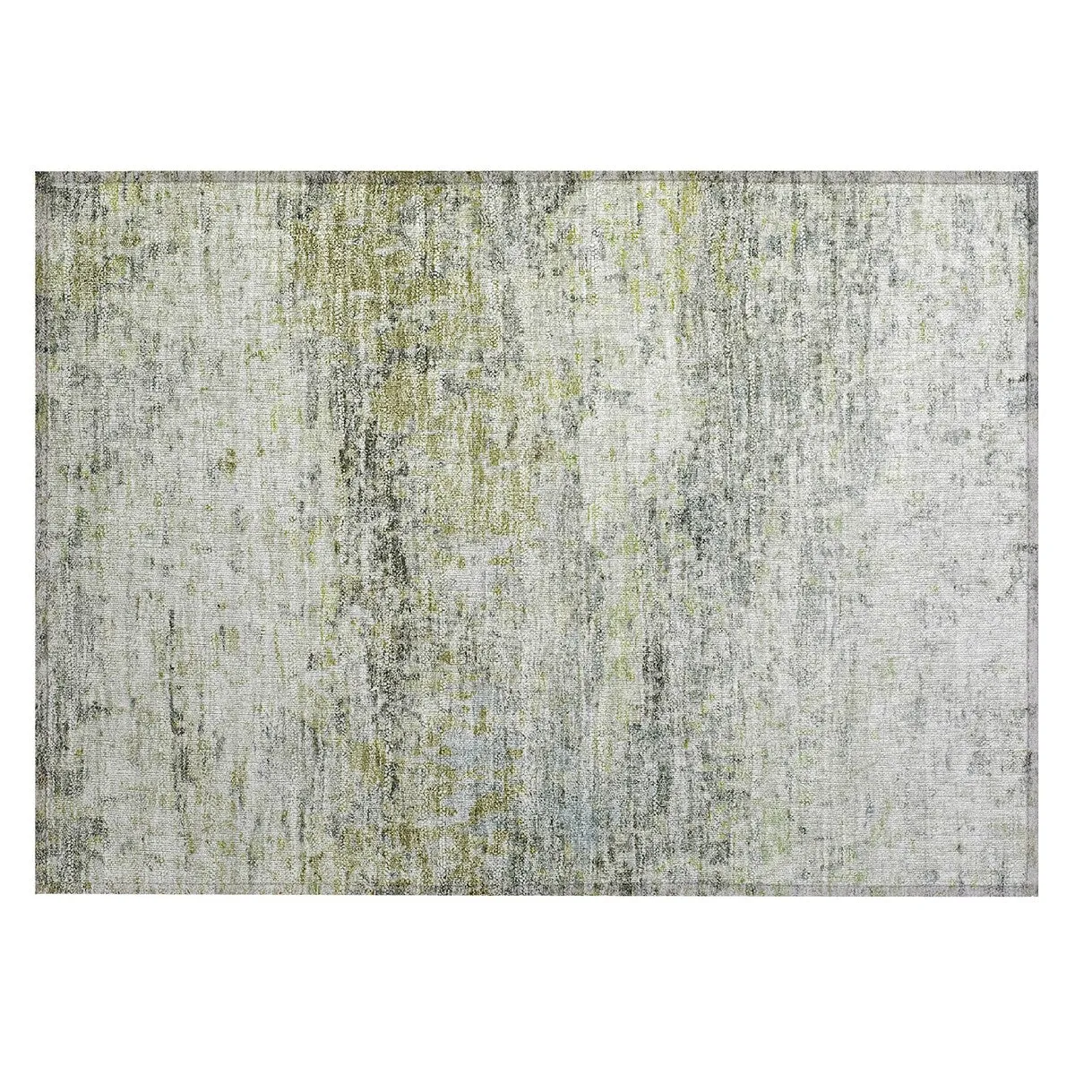 Machine Washable Indoor/ Outdoor Abstract Contemporary Chantille Rug