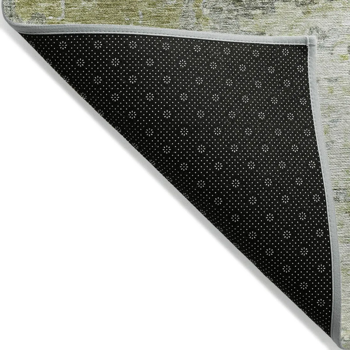 Machine Washable Indoor/ Outdoor Abstract Contemporary Chantille Rug