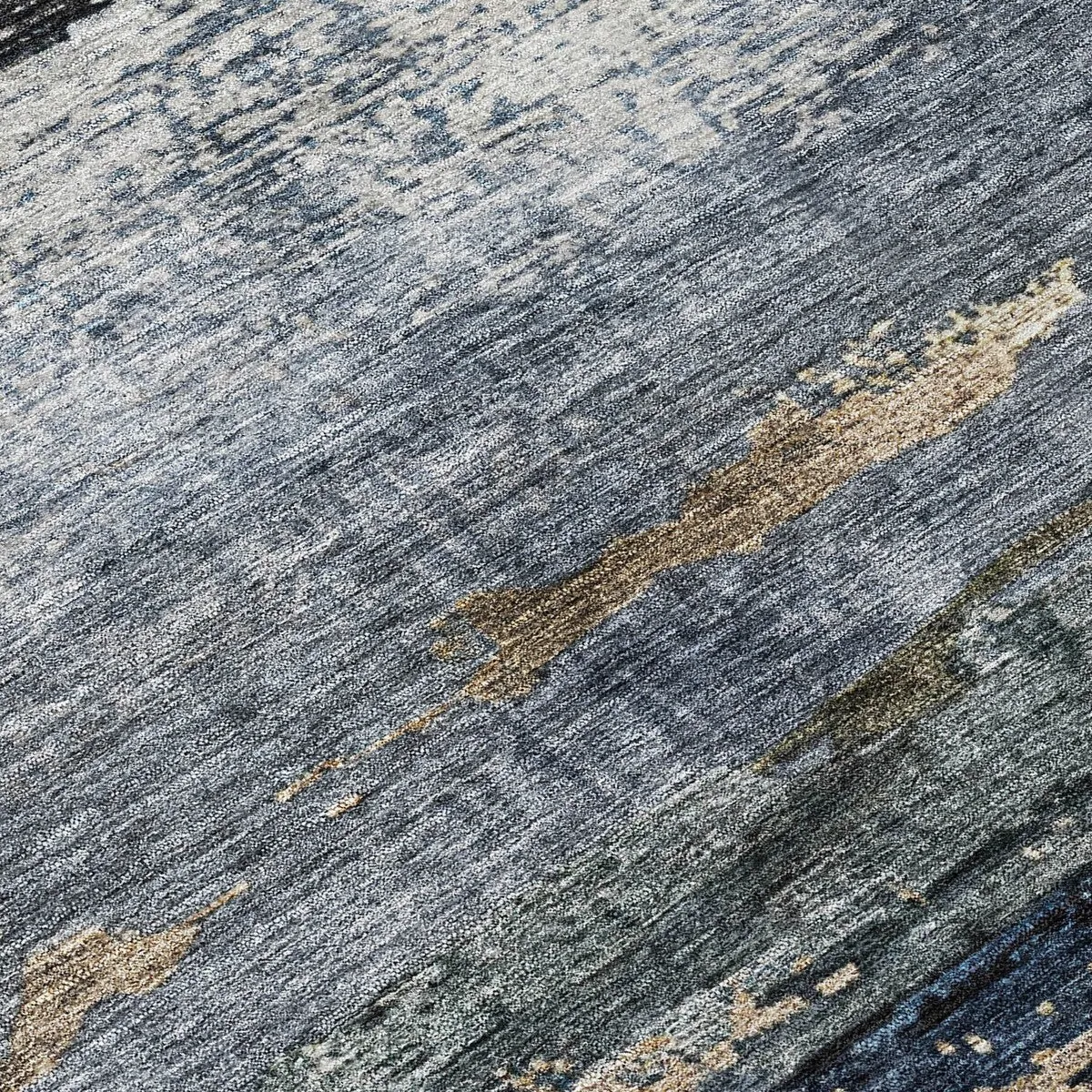 Machine Washable Indoor/ Outdoor Abstract Contemporary Chantille Rug