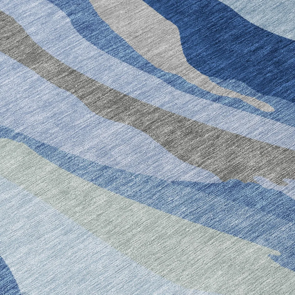 Machine Washable Indoor/ Outdoor Abstract Contemporary Chantille Rug