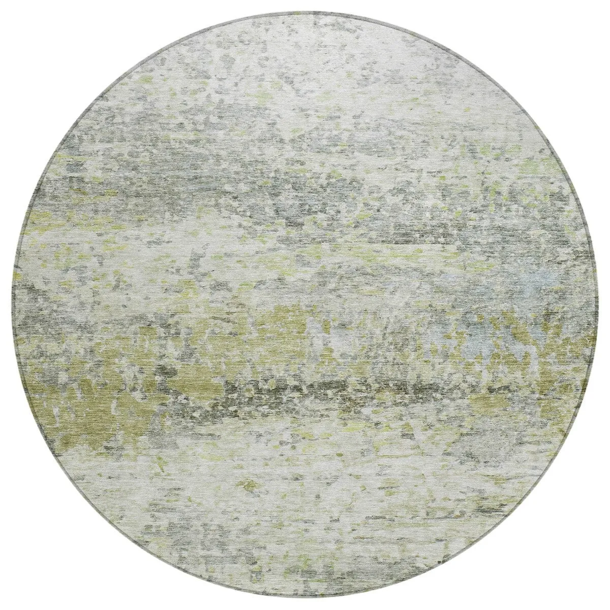 Machine Washable Indoor/ Outdoor Abstract Contemporary Chantille Rug