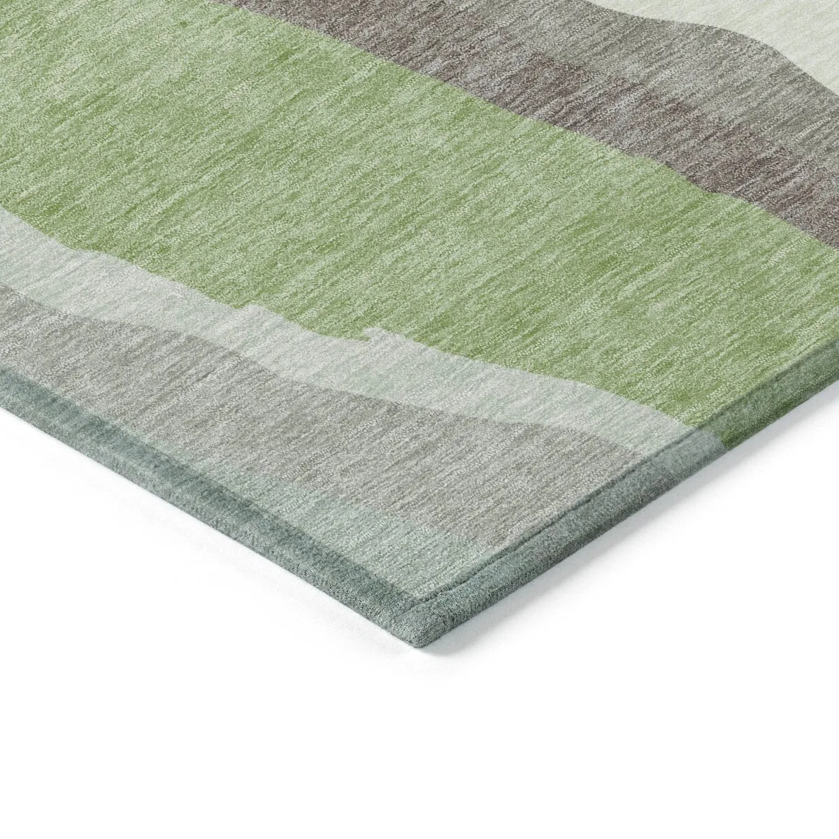 Machine Washable Indoor/ Outdoor Abstract Contemporary Chantille Rug