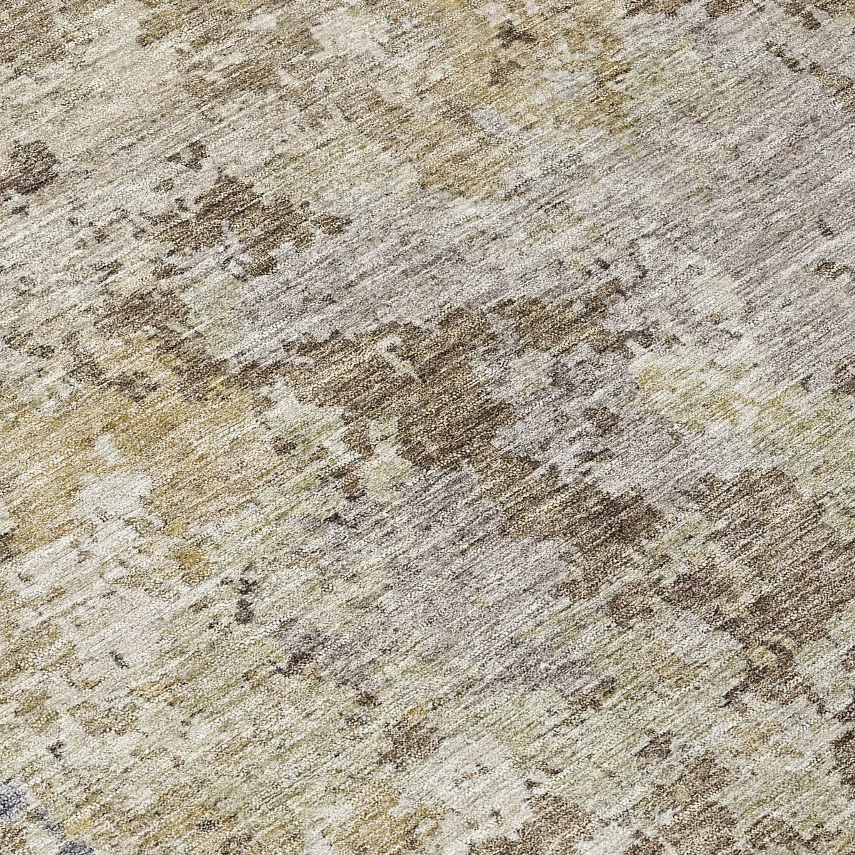 Machine Washable Indoor/ Outdoor Abstract Contemporary Chantille Rug